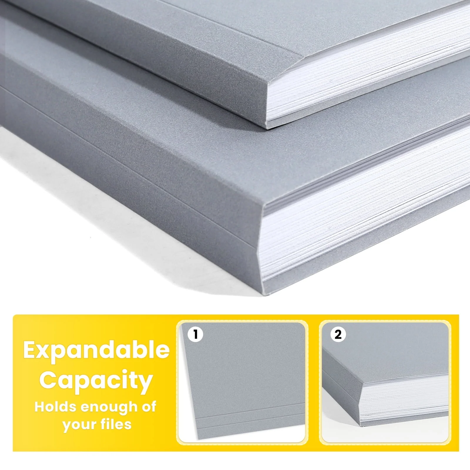 SUNEE File Folders, 30 pack Manilla Folders 8.5 x 11, 1/3 Cut Tab for Easy Labeling and Organization, Durable Standard Paper for Home, Office, School Filing - Image 4