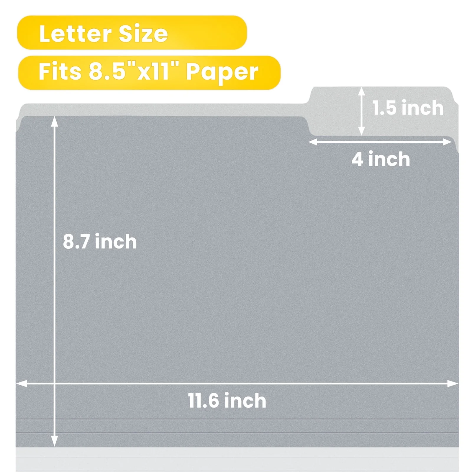 SUNEE File Folders, 30 pack Manilla Folders 8.5 x 11, 1/3 Cut Tab for Easy Labeling and Organization, Durable Standard Paper for Home, Office, School Filing - Image 6