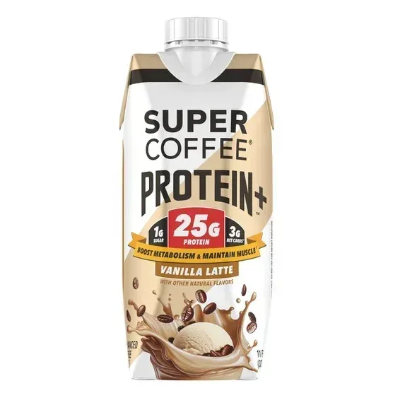 Super Coffee Protein+ 25g Shakes, Vanilla Latte, 11 fl oz, 18-pack - Image 3