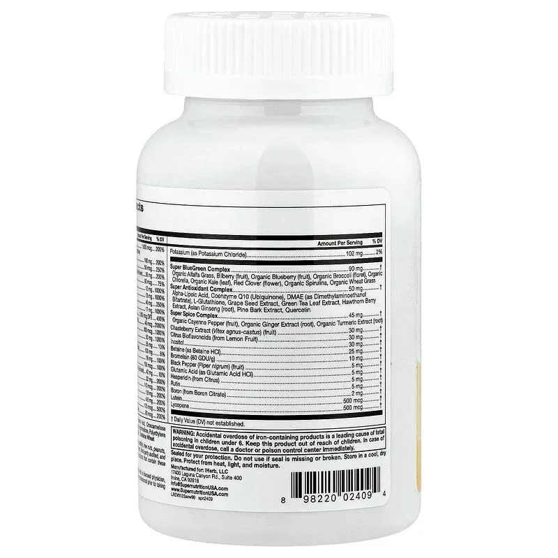 Super Nutrition, Simply One®, Women Multivitamin + Super Complexes, 90 Tablets - Image 3