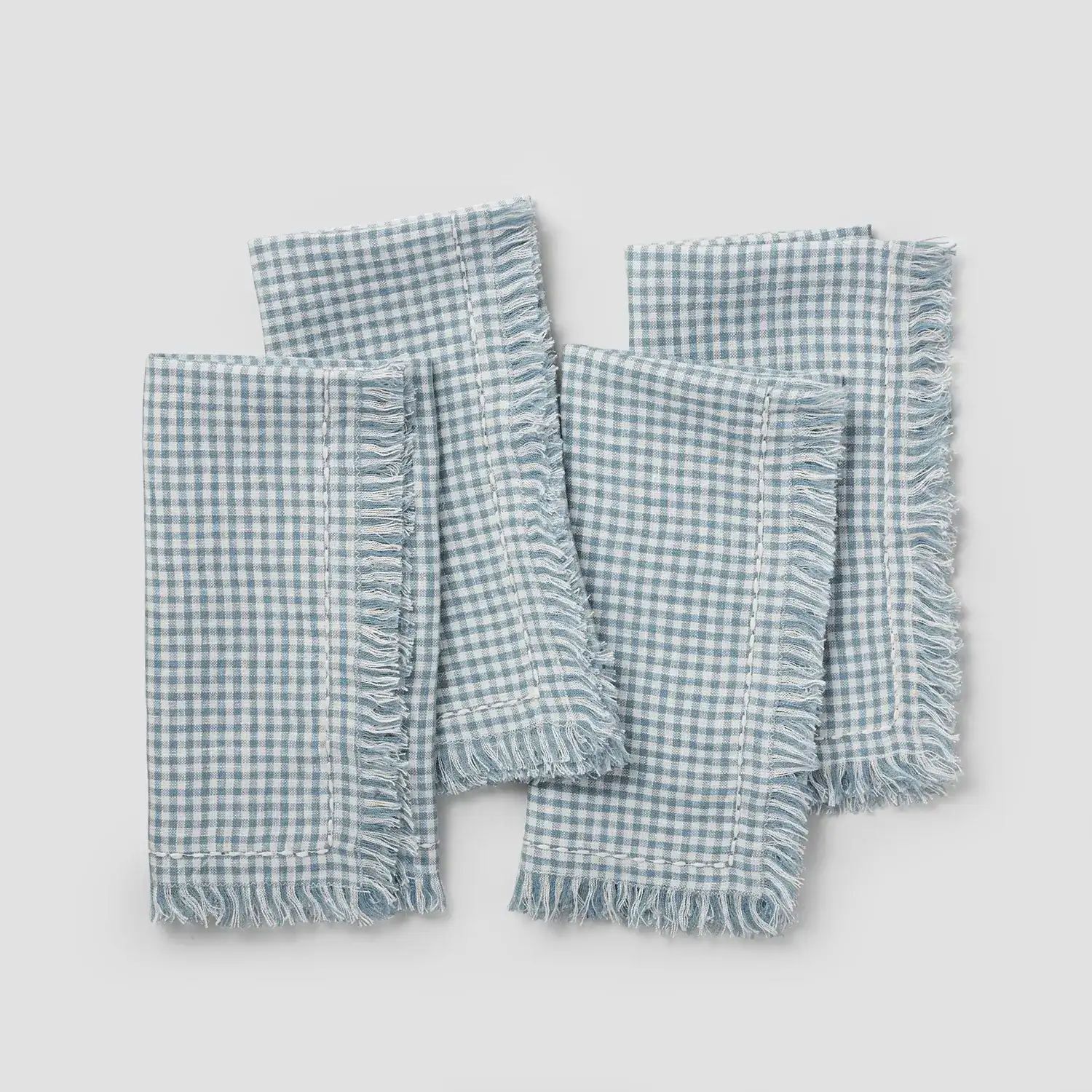 Sur La Table Gingham Linen Napkins, Set of 4 - Image 2