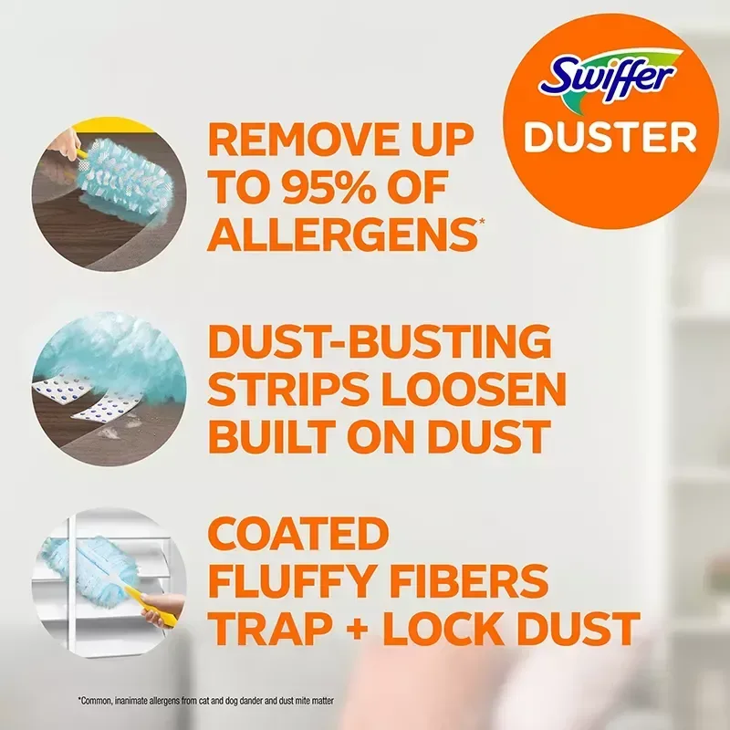 Swiffer Duster Starting Kit with Short Handle, 24 Duster Refills - Image 7