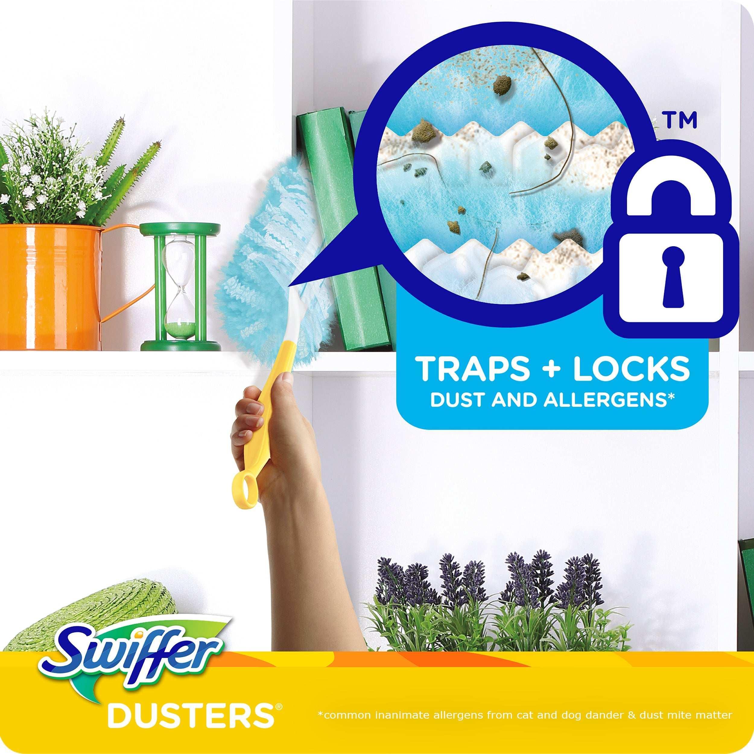 Swiffer Dusters Cleaning Kit, Feather Duster Alternative, Unscented, Includes 1 Handle + 5 Refills - Image 3