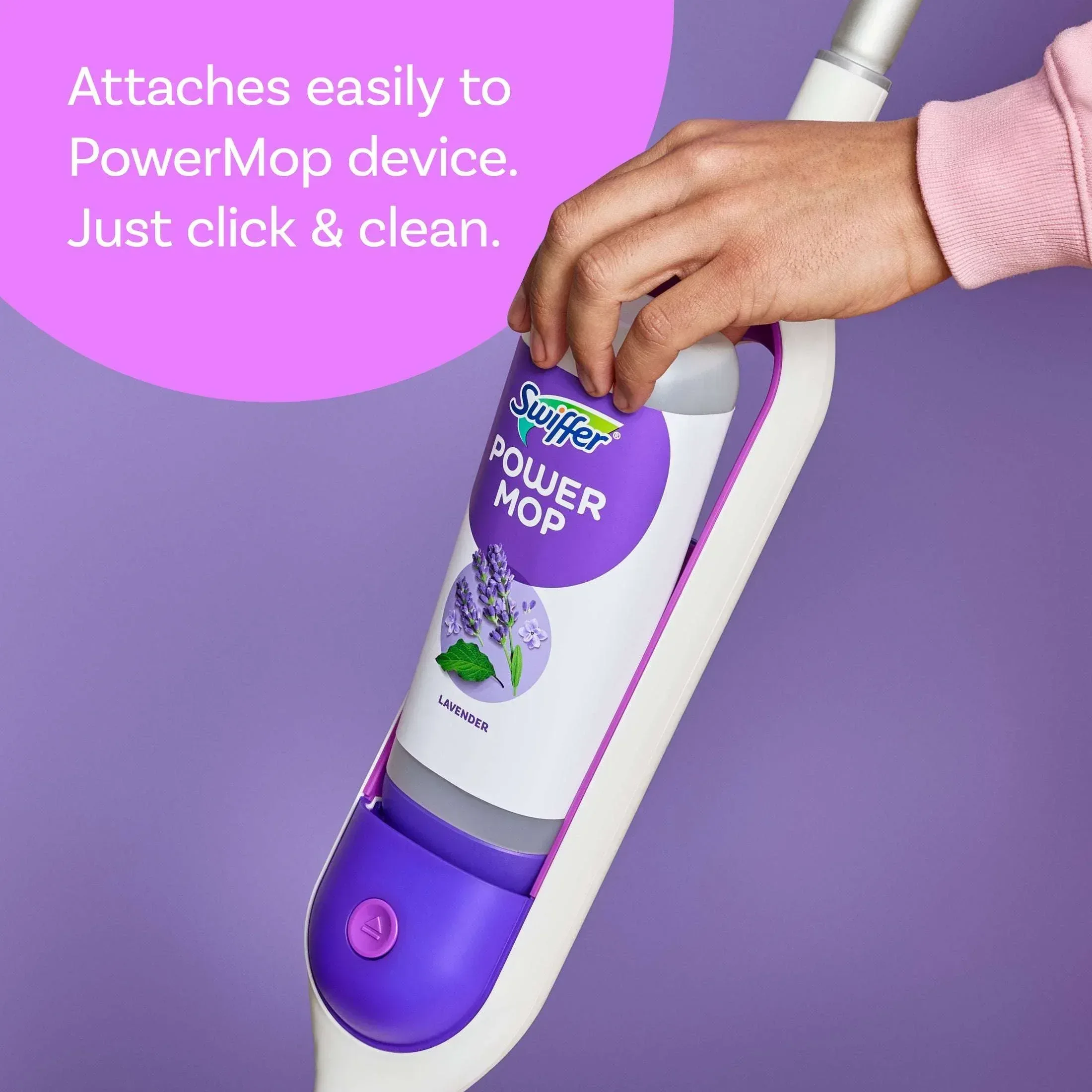 Swiffer Power Mop Refill Solution, Tile, Vinyl, Laminate, Wood, Floor Cleaner, Lavender, 50.6 fl oz - Image 5
