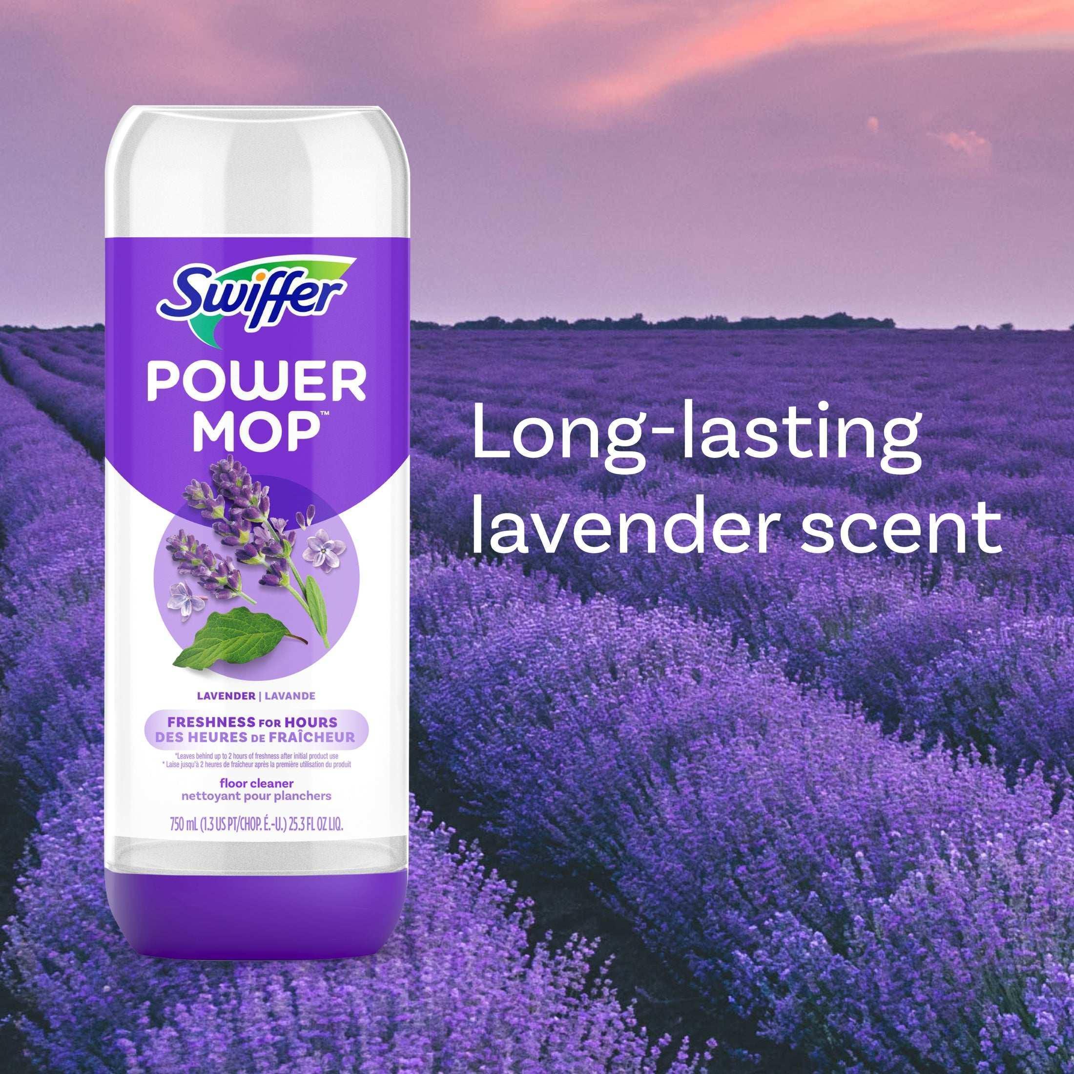 Swiffer Power Mop Refill Solution, Tile, Vinyl, Laminate, Wood, Floor Cleaner, Lavender, 50.6 fl oz - Image 7