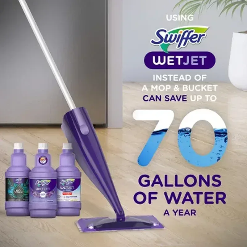 Swiffer Wetjet Refill Pack, Lavender (32 Pads + 2 Bottles) - Image 8