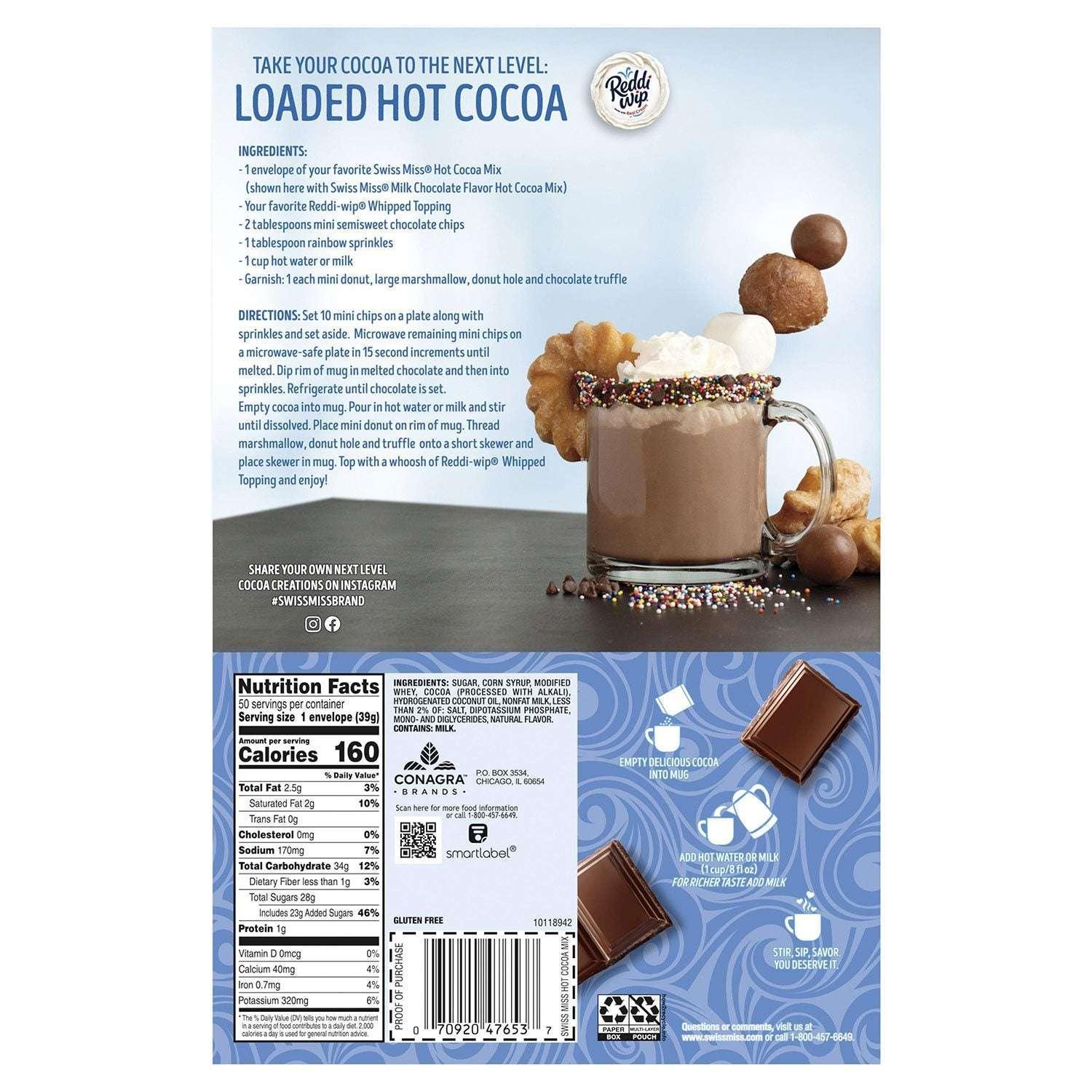 Swiss Miss Milk Chocolate Hot Cocoa Mix Packets, 50 ct. - Image 10