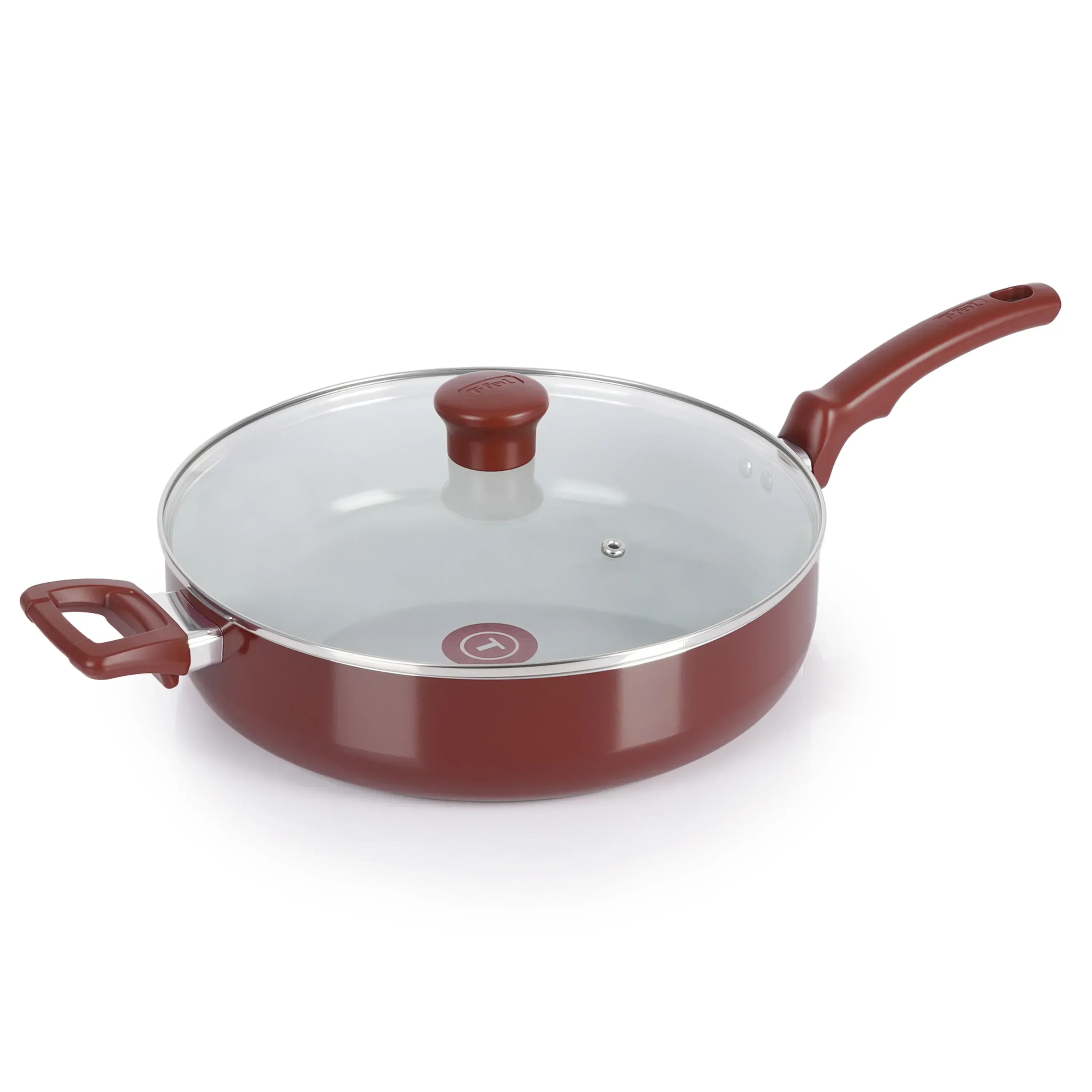 T-Fal Kitchen Solutions Black 5 Quarts Ceramic Non-Stick Jumbo Cooker Sauté Pan with Lid & Helper Handle - Image 11
