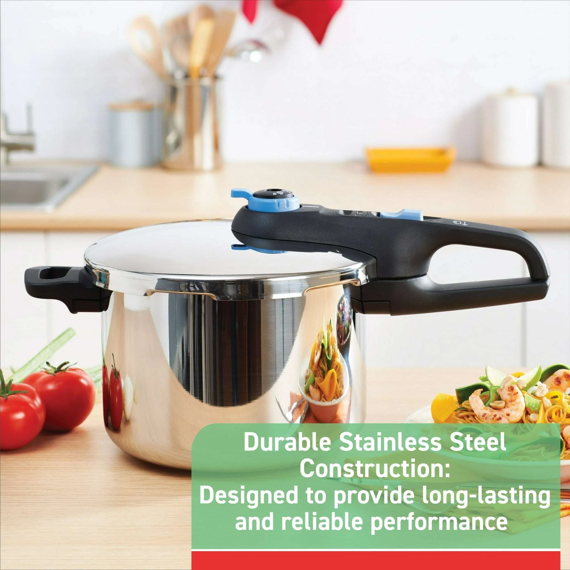 T-fal Secure Trendy 6.3 Quart Stainless Steel Pressure Cooker - Image 3