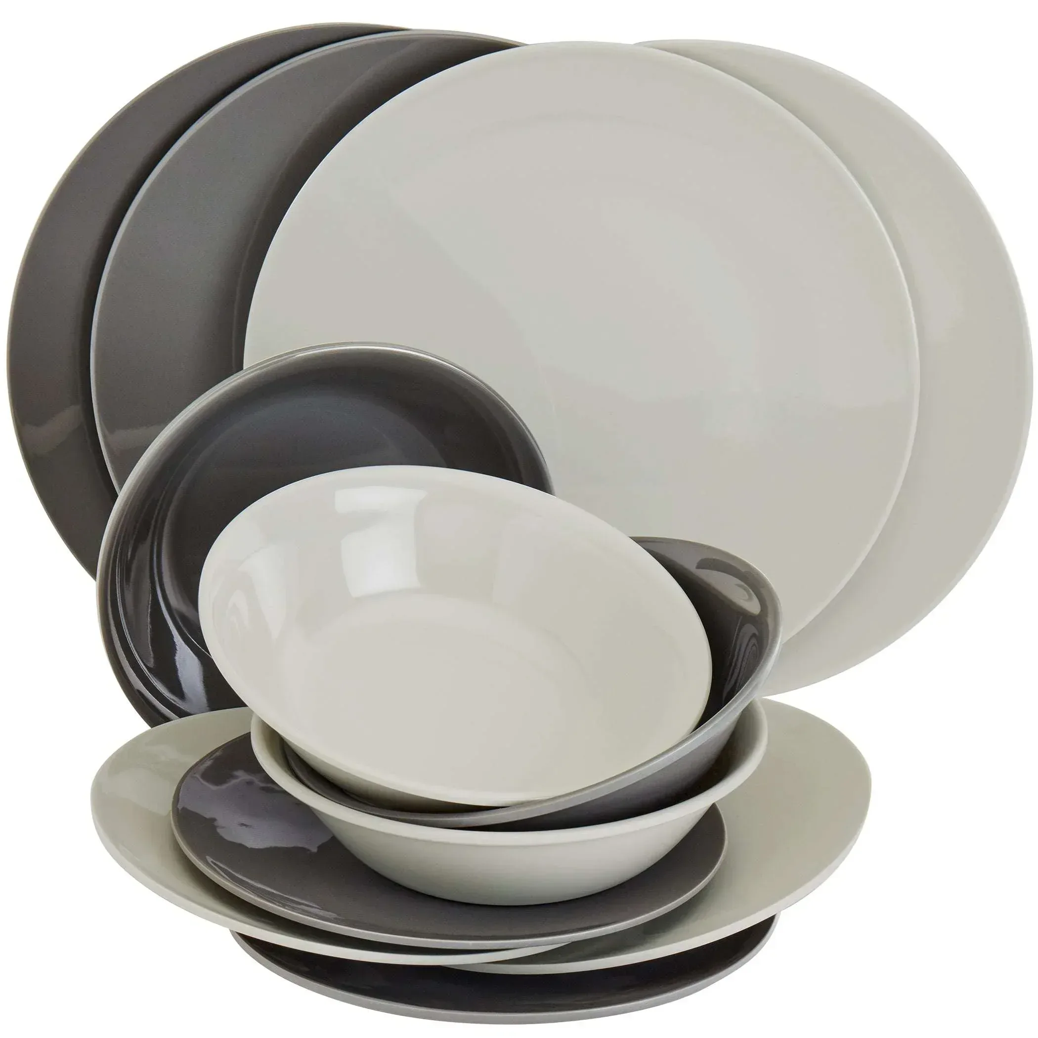Tabletops Gallery 12 Piece Dark Green Melamine Dinnerware Set Plates Bowls for Indoor/Outdoor Use, Service for 4, Emerald - Image 8