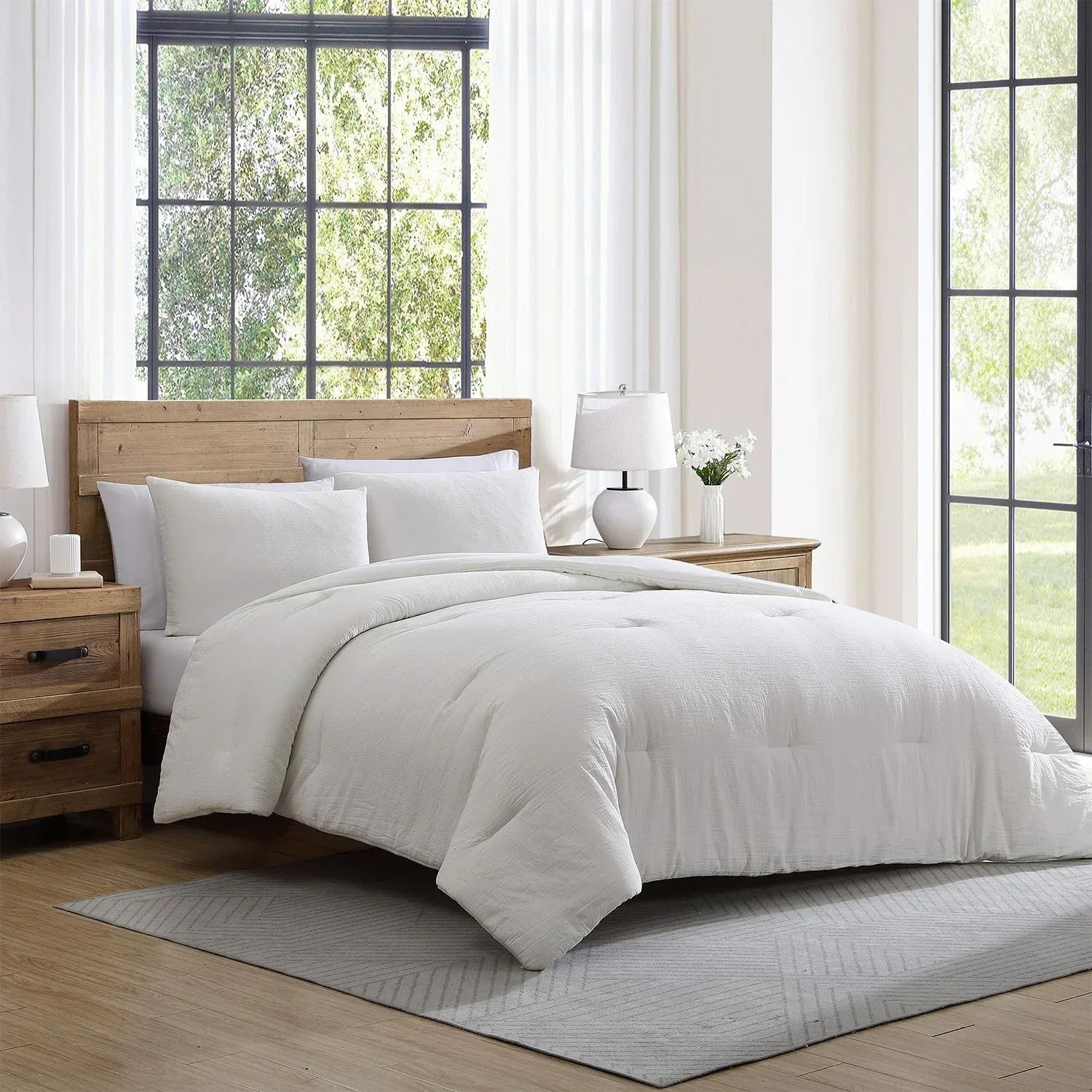 Tahari Home 3-Piece Cotton Comforter Set, Assorted Sizes - Image 9