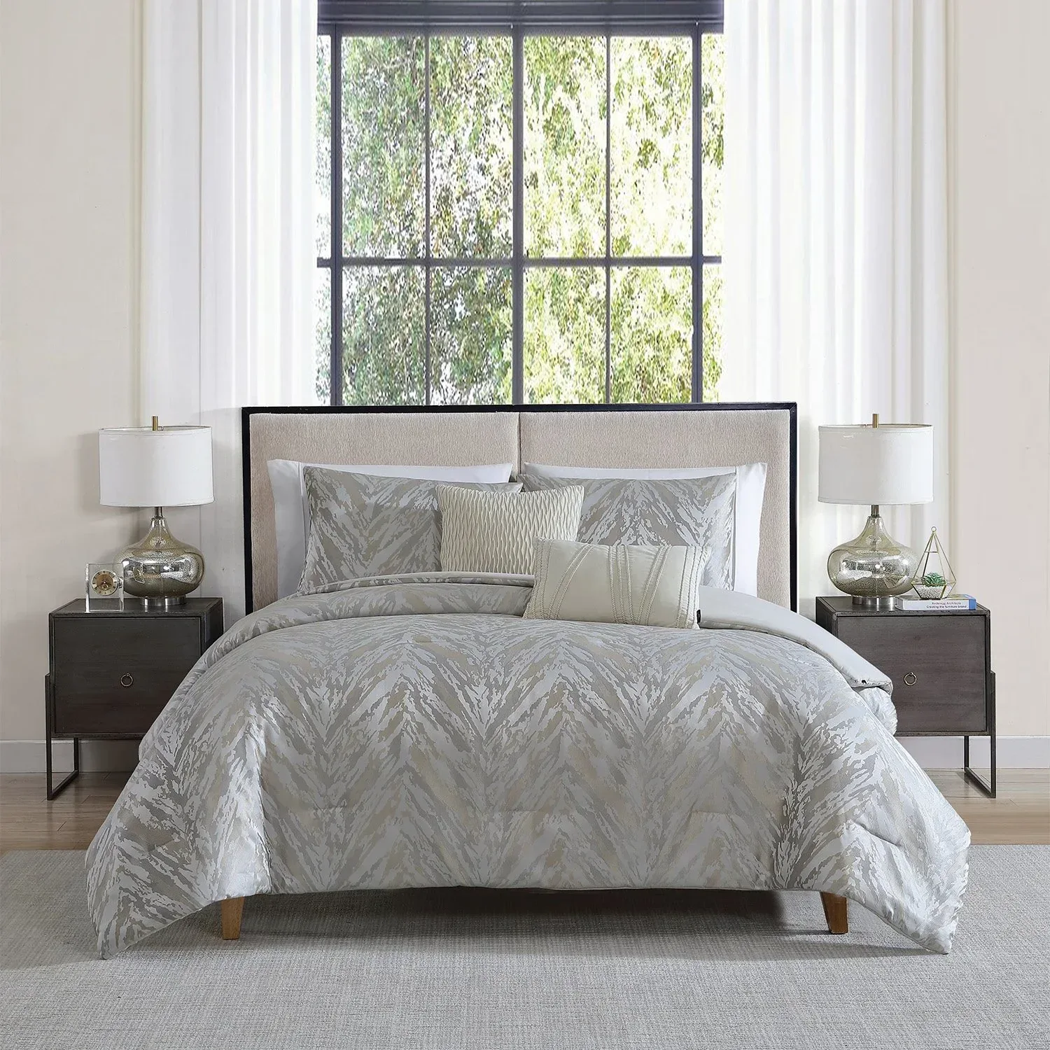 Tahari Home 5-Piece Jacquard Comforter Set, Assorted Sizes - Image 50