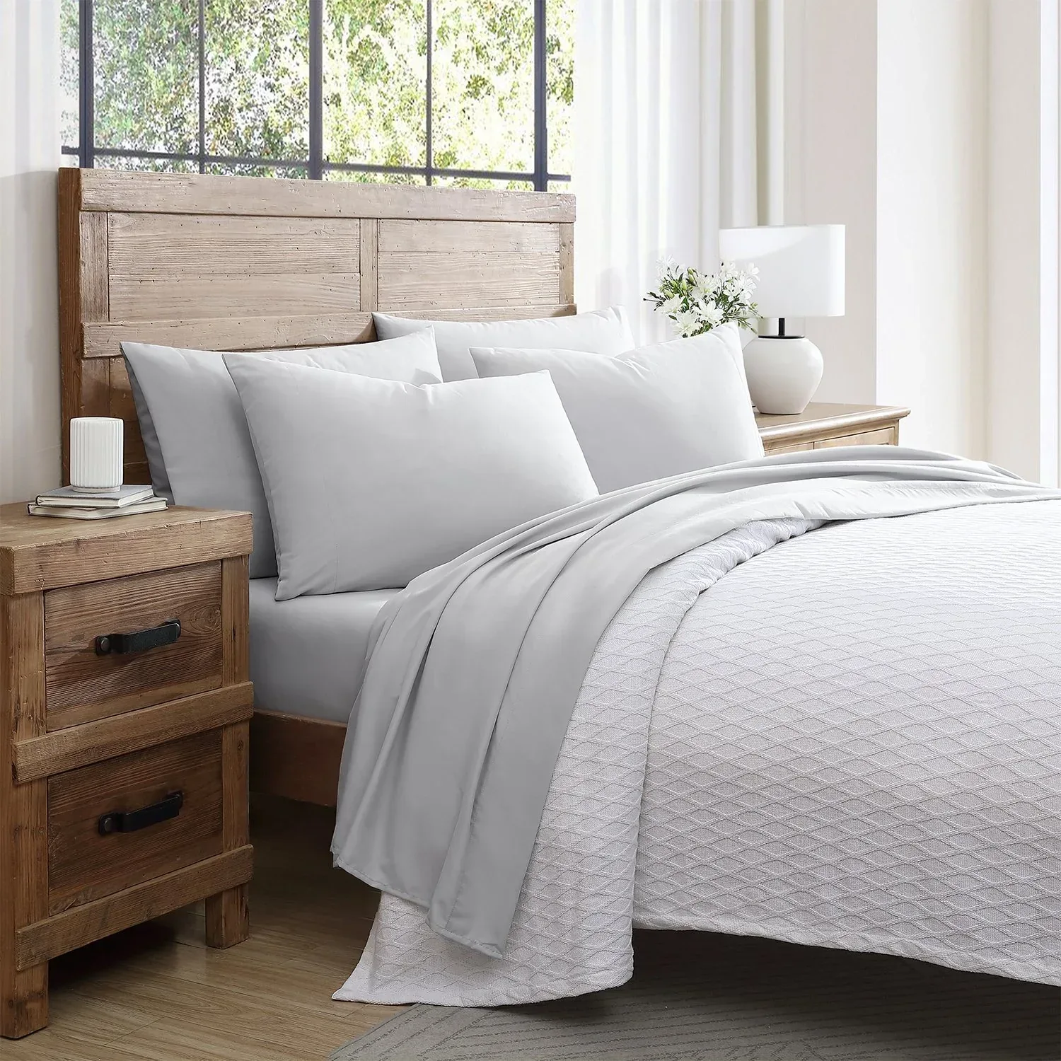 Tahari Home 6-Piece Microfiber Sheet Set, Assorted Sizes - Image 10