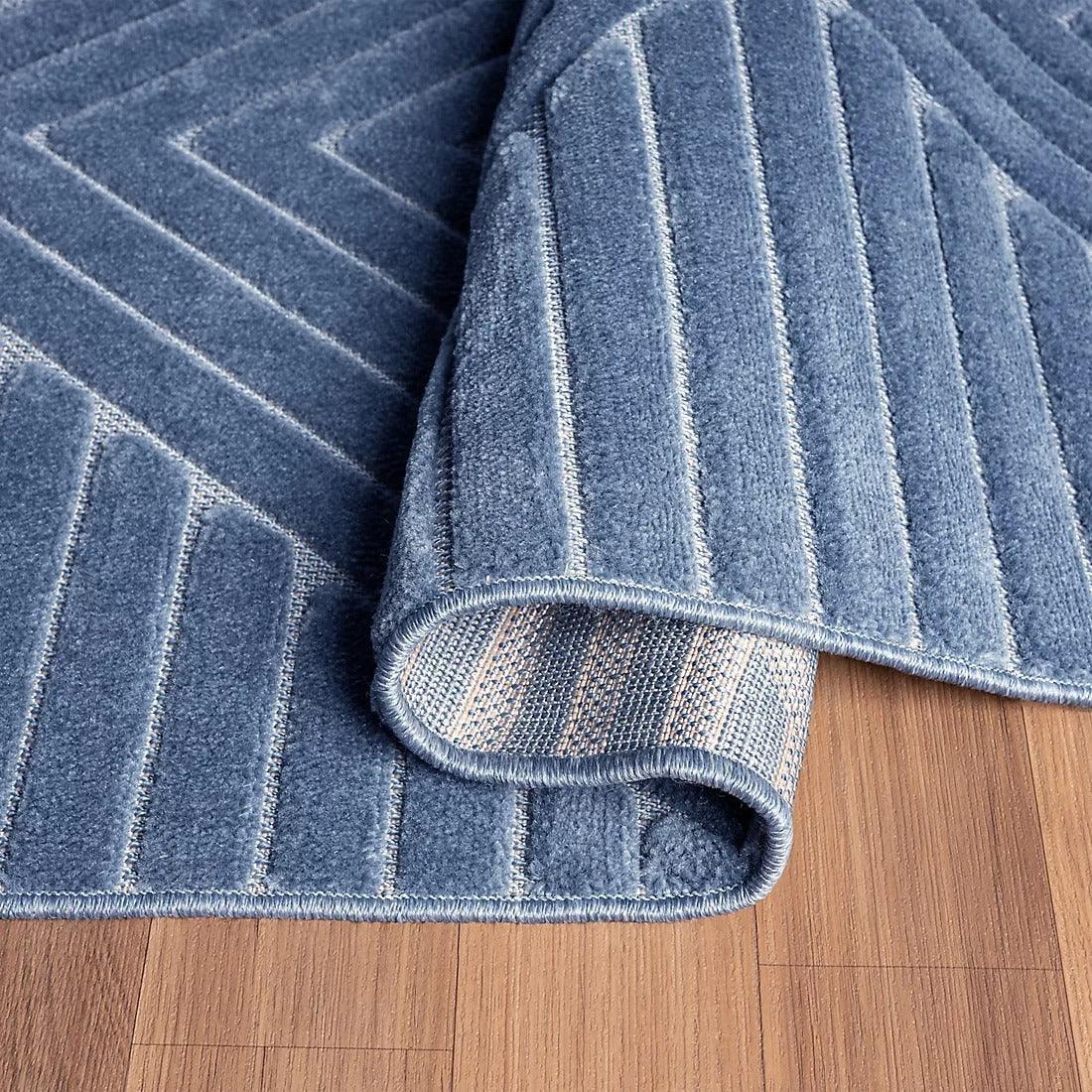 Tahari Jasper Denim Blue Modern Indoor 8x10 Area Rug - Image 3