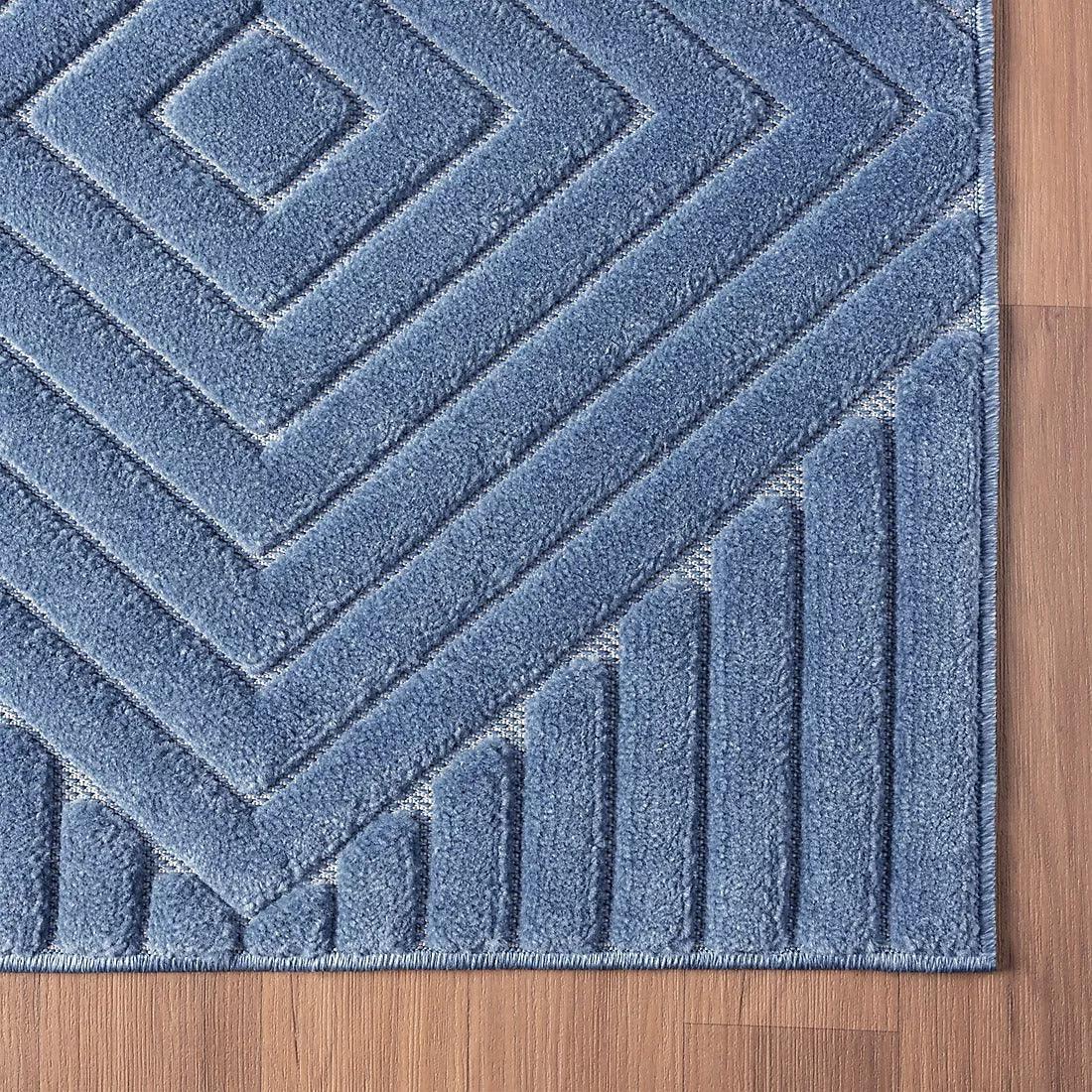 Tahari Jasper Denim Blue Modern Indoor 8x10 Area Rug - Image 4