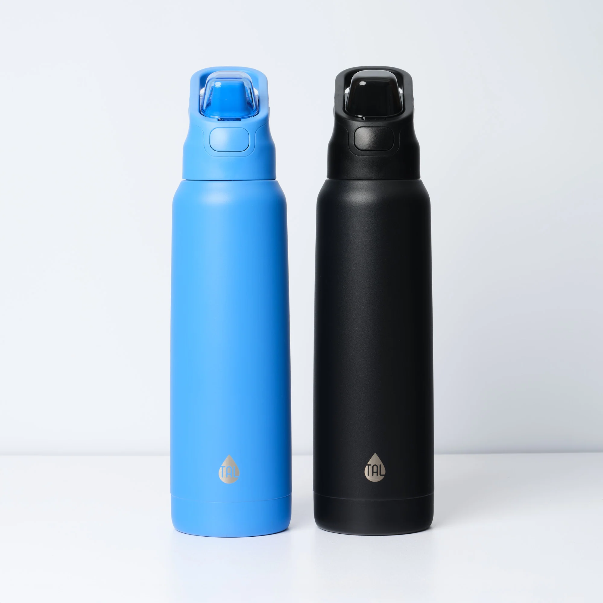 TAL 32oz Stainless Steel Dual Sport Water Bottle with Silicone Straw and Lock Lid, Black - Image 8