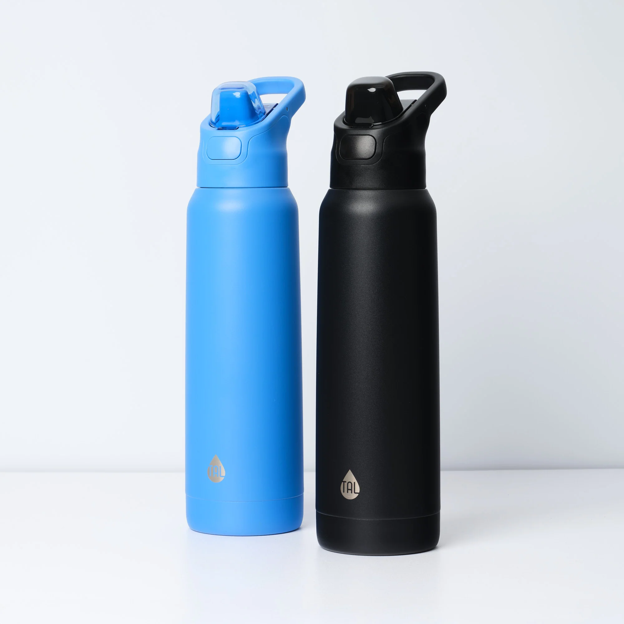 TAL 32oz Stainless Steel Dual Sport Water Bottle with Silicone Straw and Lock Lid, Black - Image 9