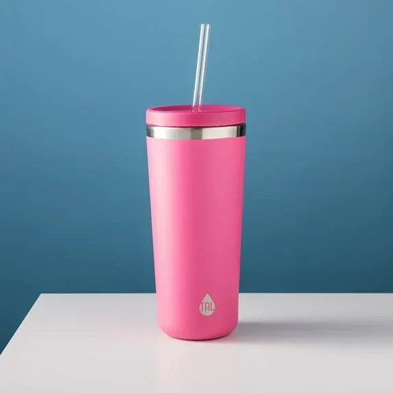 TAL Stainless Steel Ranger Tumbler with Straw 24oz, Pink - Image 2