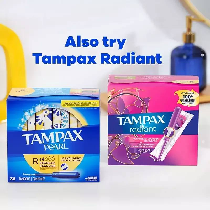 Tampax Pearl Tampons Multipack, with LeakGuard Braid, Light/Regular/Super Absorbency, Unscented, 86 ct. - Image 8