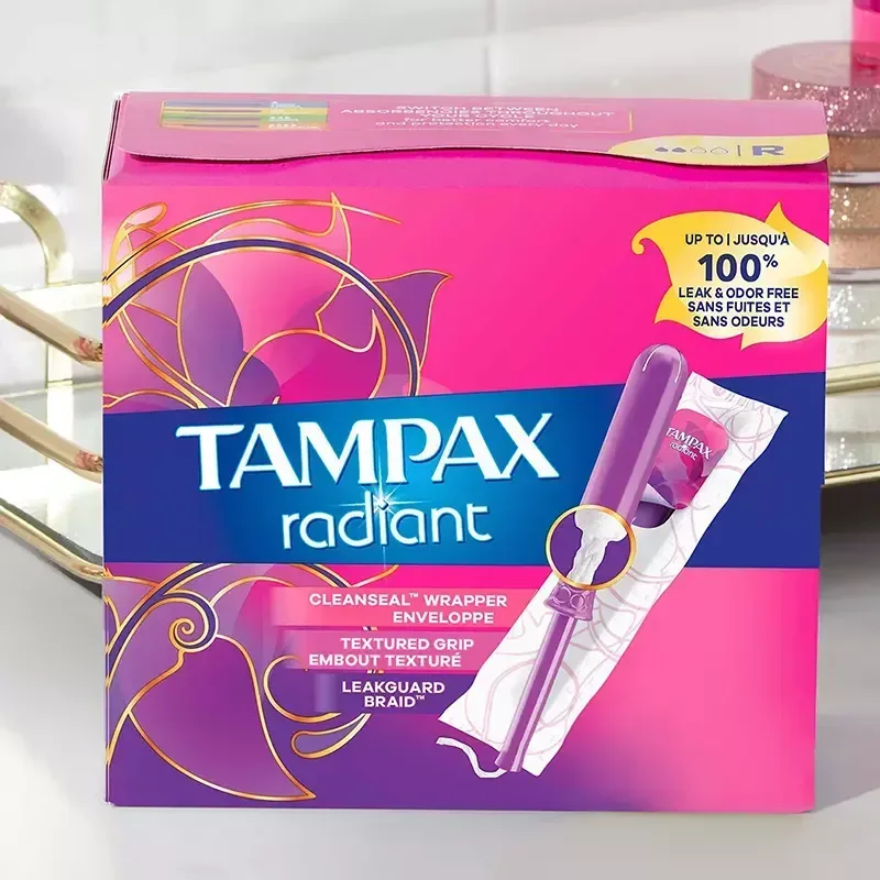 Tampax Radiant Feminine Care Tampons for Women, Regular/Super/Super Plus, Unscented, 77 ct. - Image 6