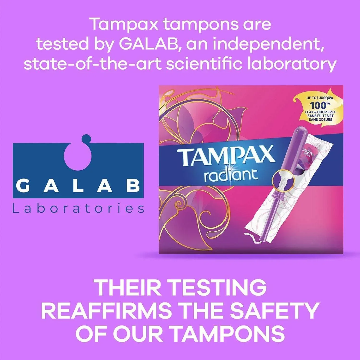 Tampax Radiant Tampons Trio Pack, Unscented, 77 ct. - Image 3