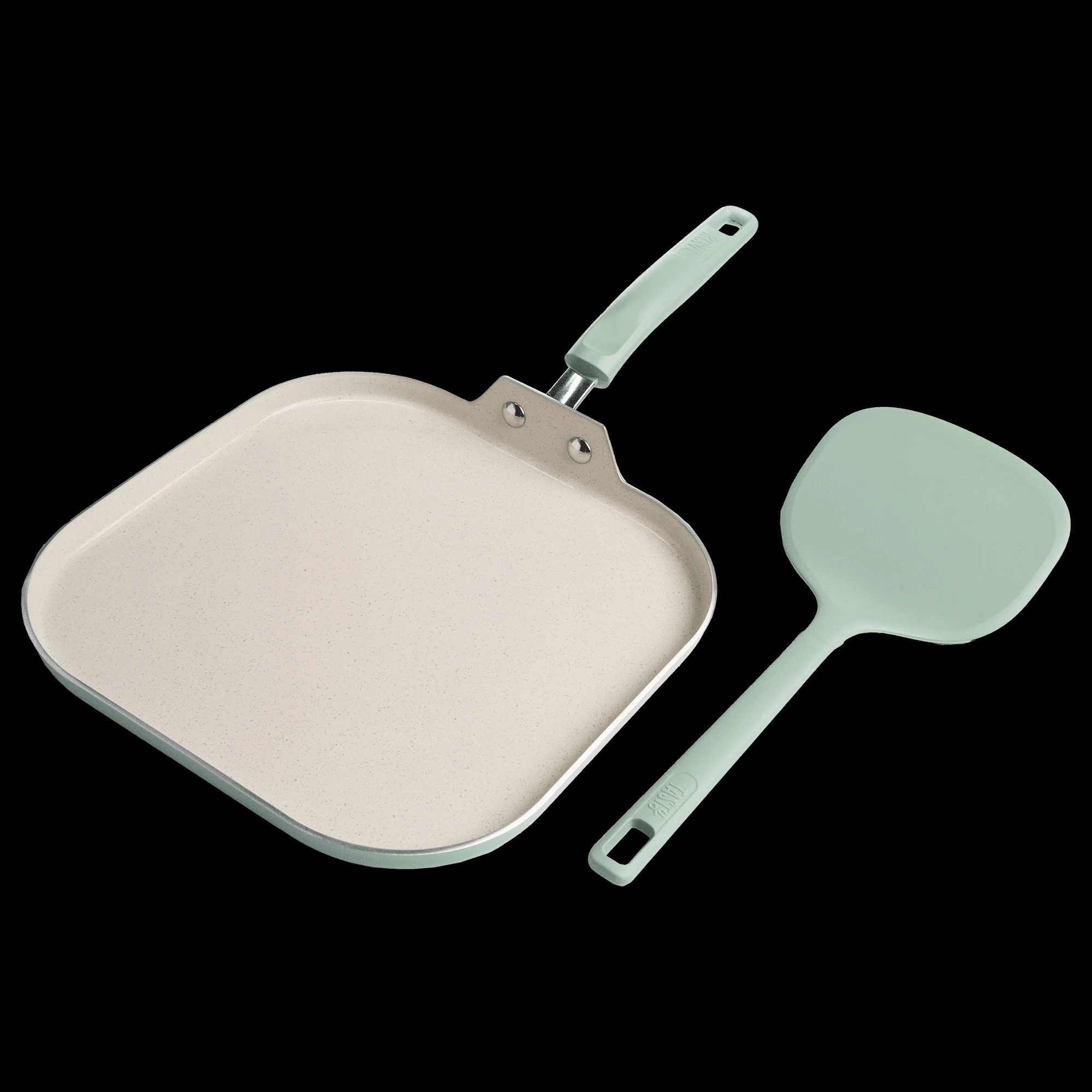 Tasty 10 in. Square Non-Stick Aluminum Griddle Pan