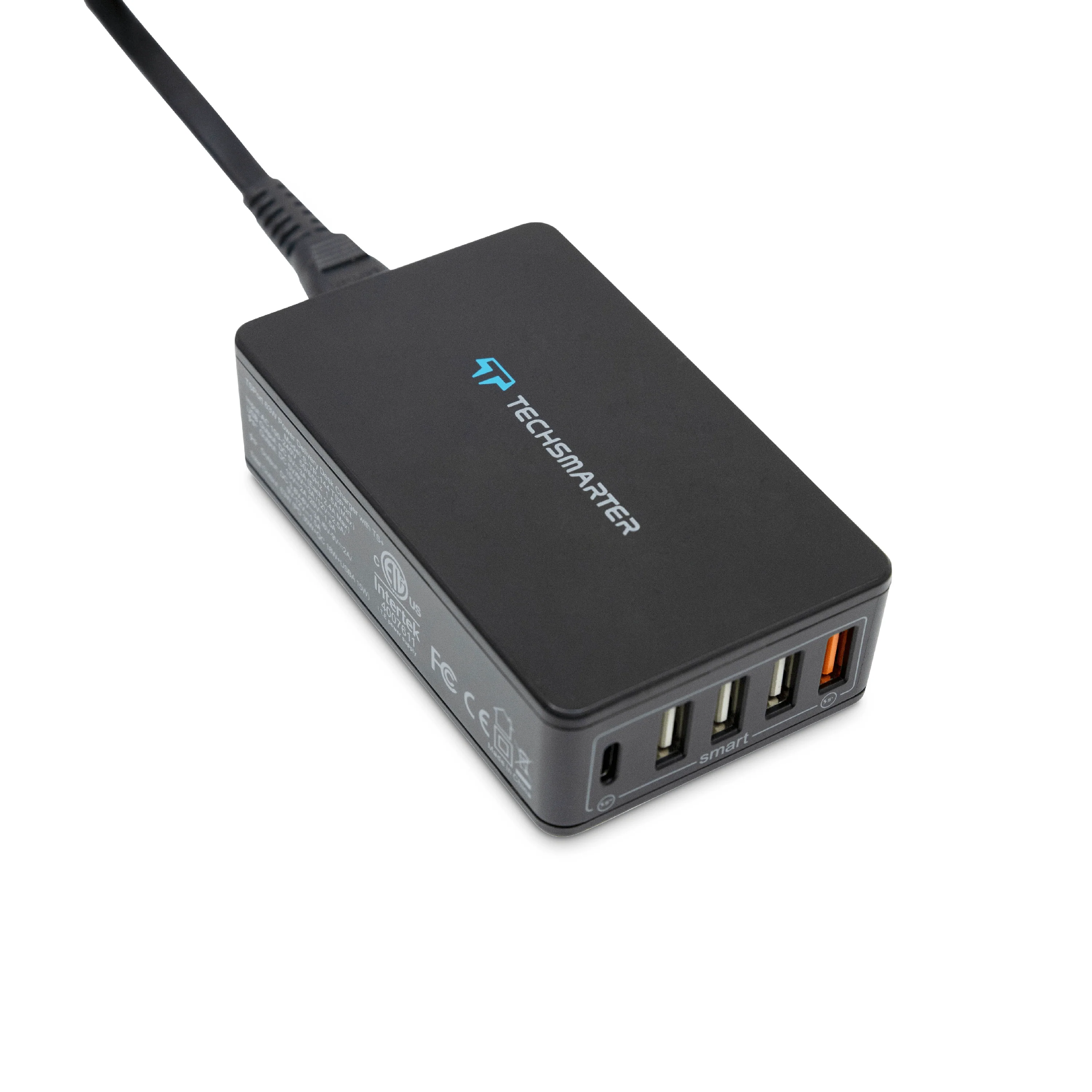 Techsmarter 63W 5-Port USB C PD Desktop Wall Charger, Multi Port Charging Station. For MacBook Air, iPad Air/Pro, iPhone, Samsung Galaxy, Motorola, LG & Android - Image 2