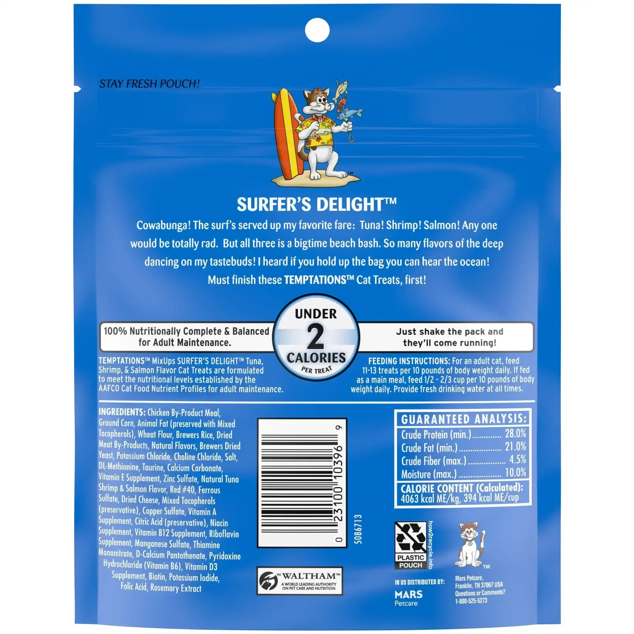 Temptations Mixups Surfer'S Delight Flavor Crunchy And Soft Cat Treats - Image 2