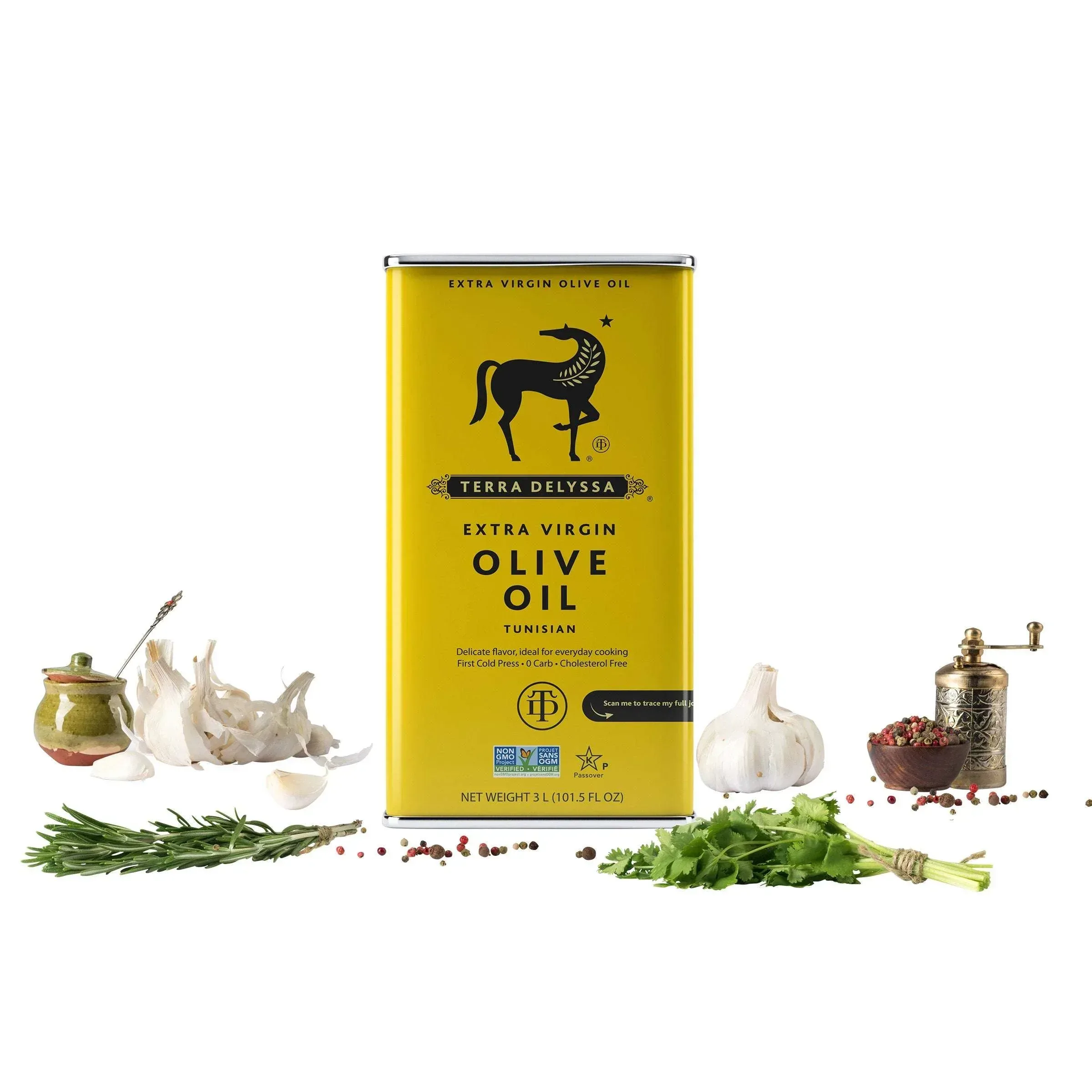 Terra Delyssa First Cold Press Extra Virgin Olive Oil 3L, Tin, 2-count - Image 2