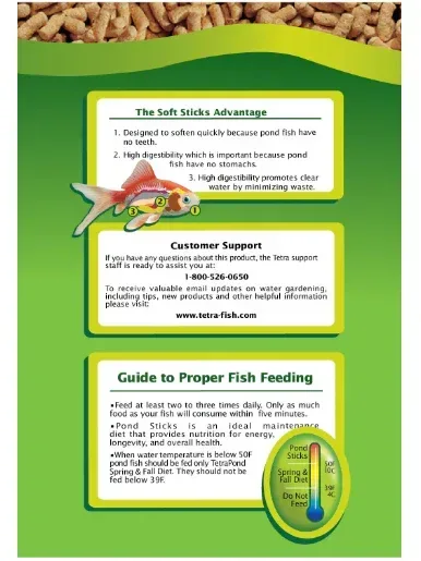 Tetra Pond Sticks 2.65 Pounds, Pond Fish Food, for Goldfish and Ko - Image 3