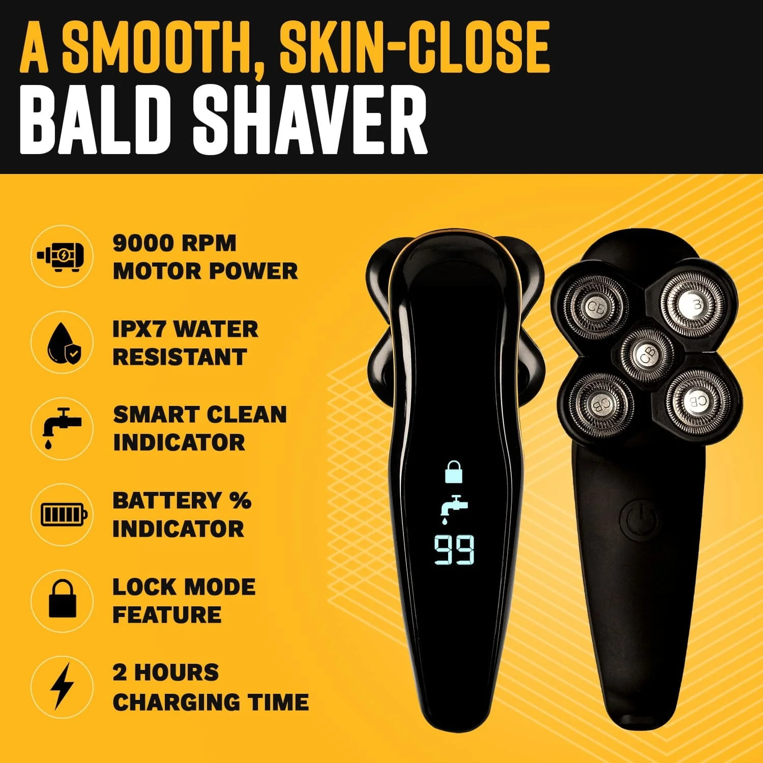 The Cut Buddy Bald Buddy - Ergonomic Bald Shaver (Rotary Type) - Image 4