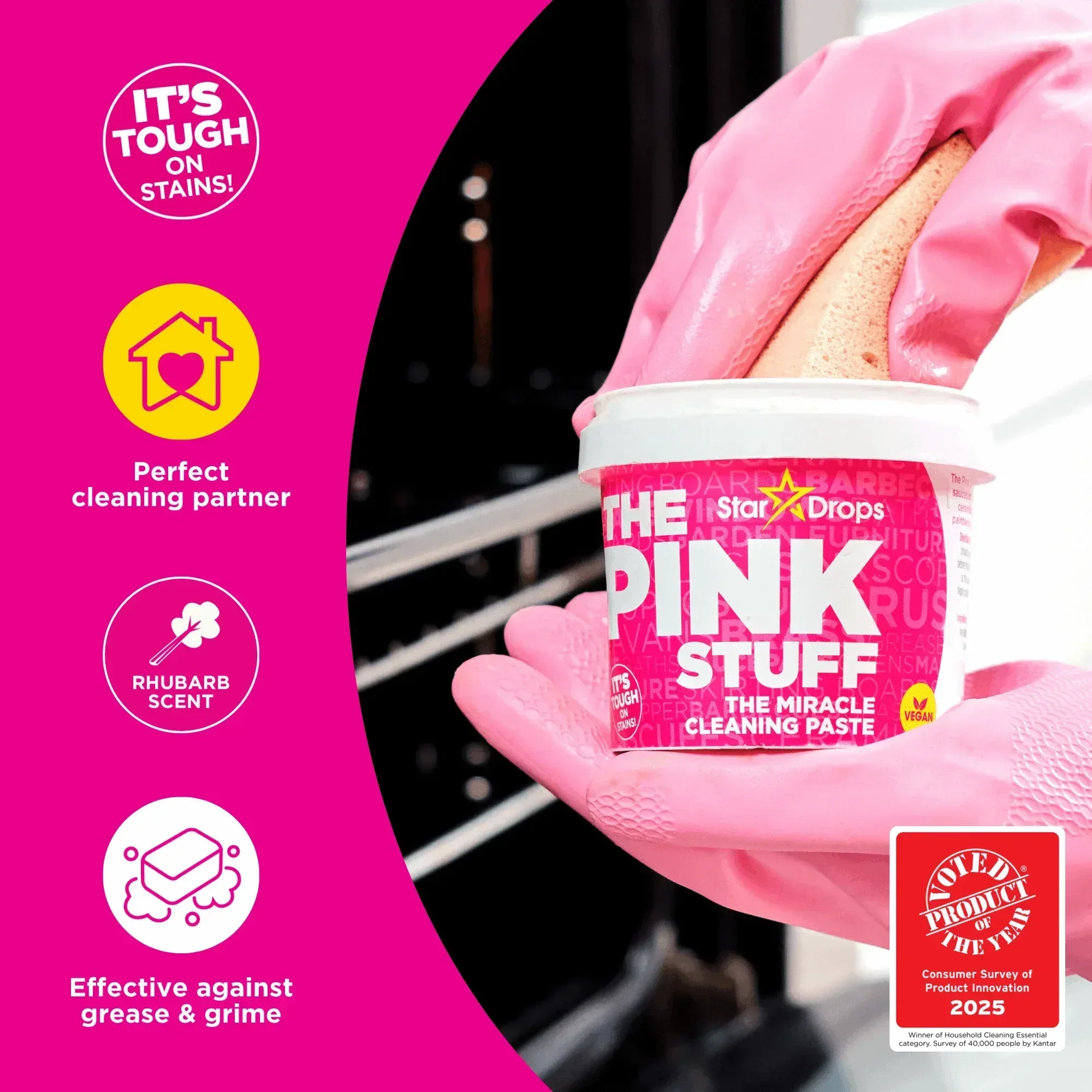 The Pink Stuff, Miracle Cleaning Paste, All-Purpose Cleaner, 17.63 oz. - Image 2