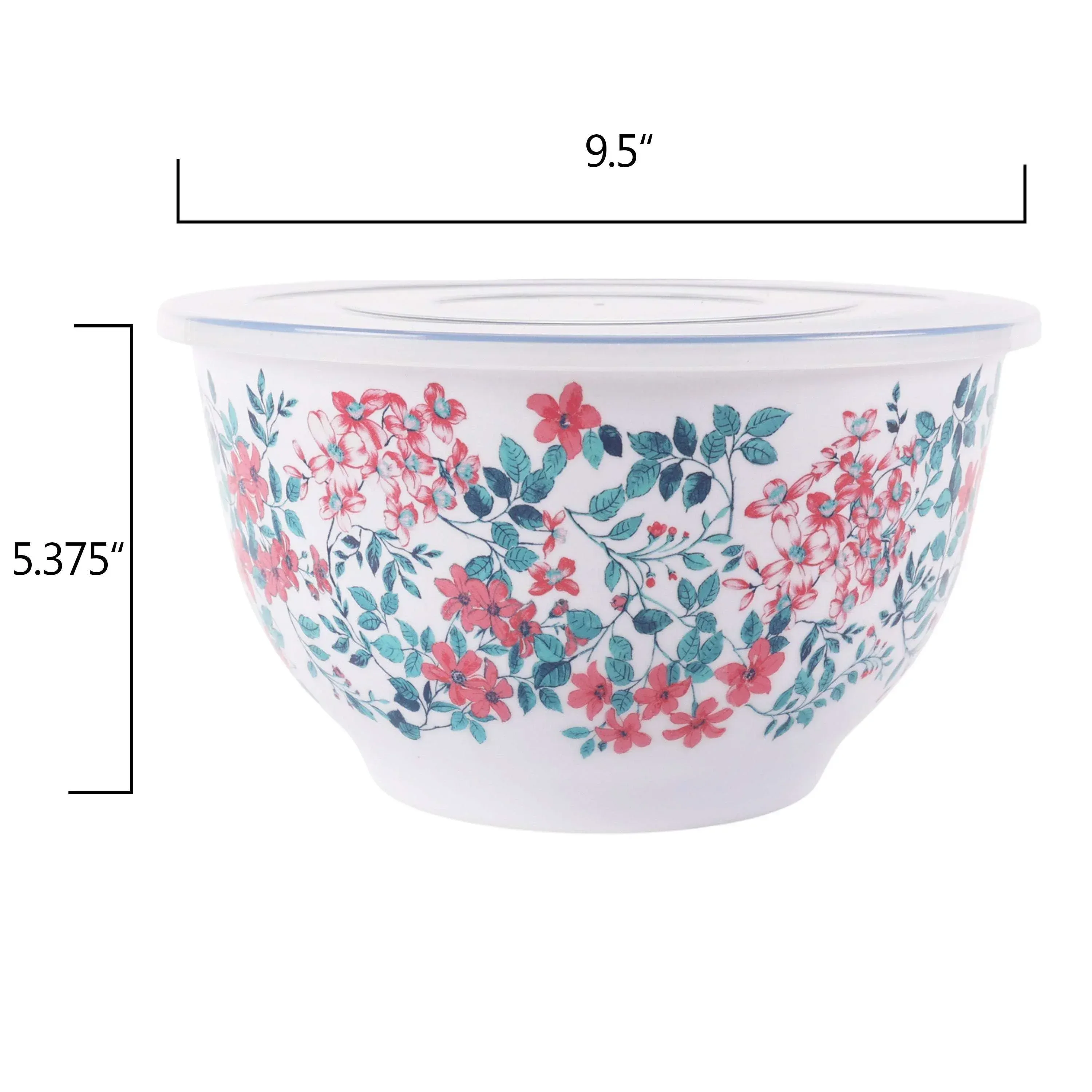 The Pioneer Woman 10-Piece Melamine Mixing Bowl Set, Fancy Flourish - Image 8