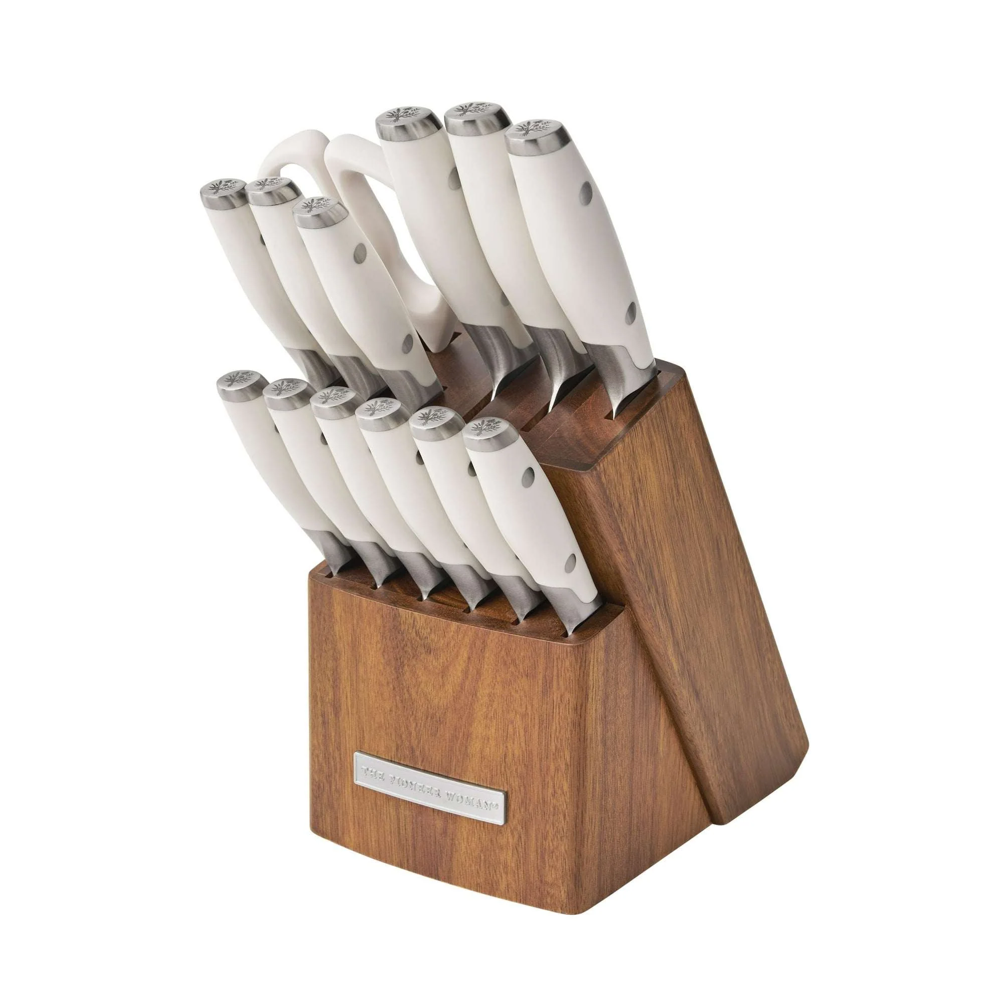 The Pioneer Woman 14-Piece Knife Block Set Stainless Steel Knives with Ergonomic Handle, Black - Image 8