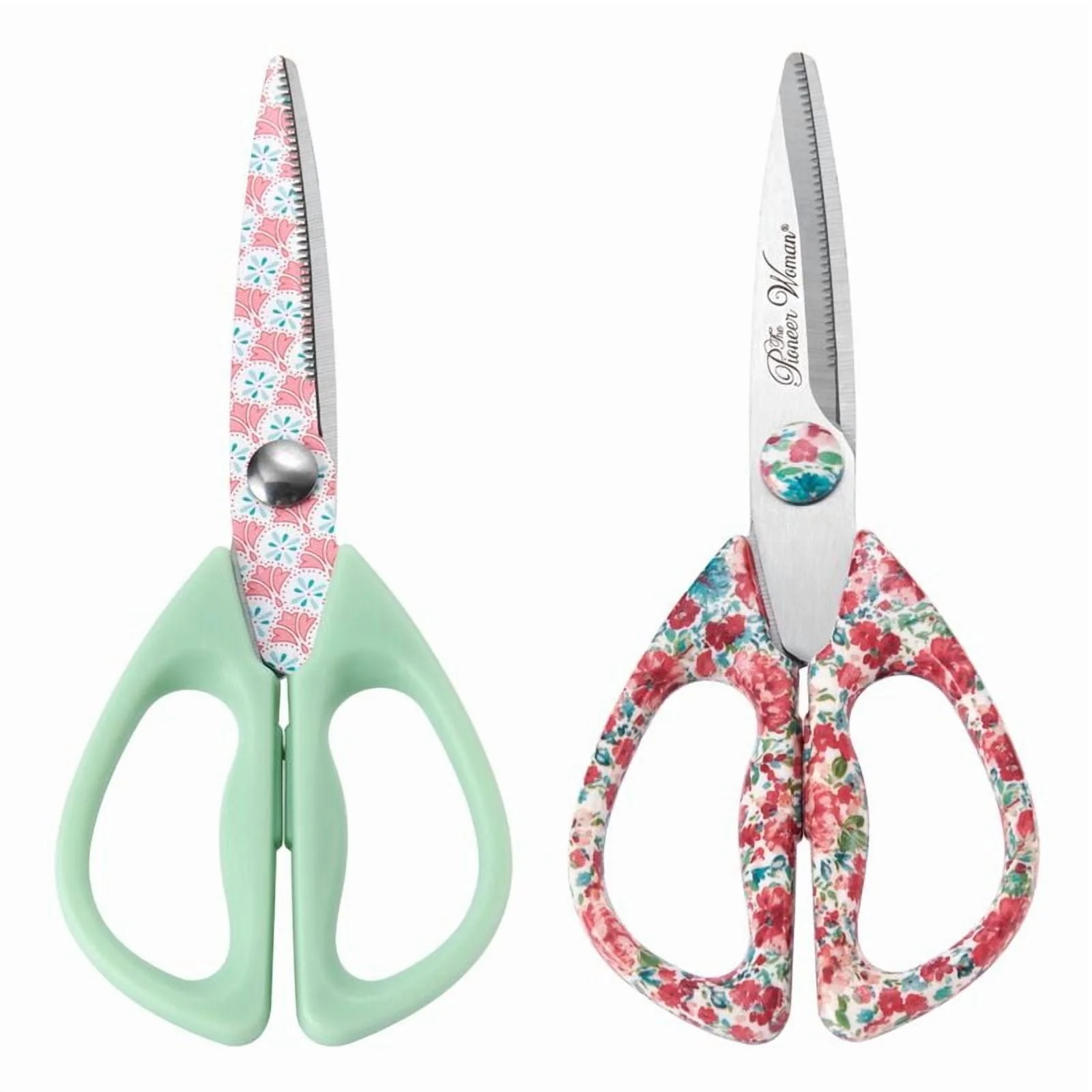 The Pioneer Woman 2-Piece All-Purpose Shears Set, Stainless Steel, Gorgeous Garden Pattern - Image 3