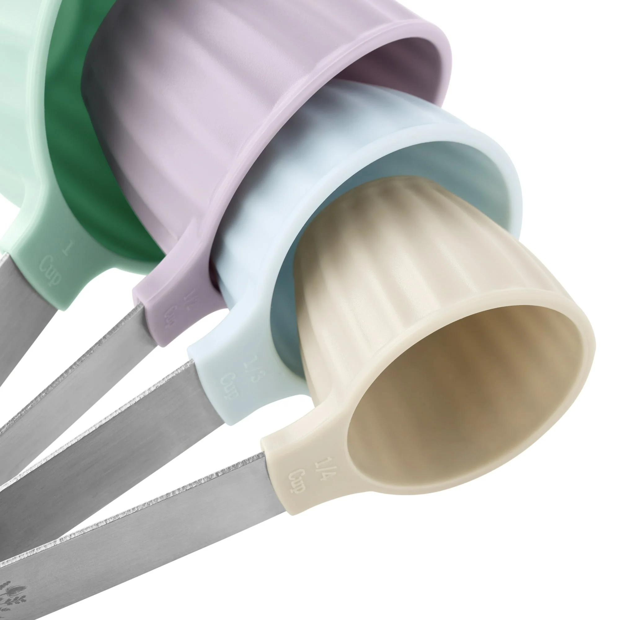 The Pioneer Woman 8-Piece Plastic Measuring Cup and Spoon Set, Multicolor - Image 3