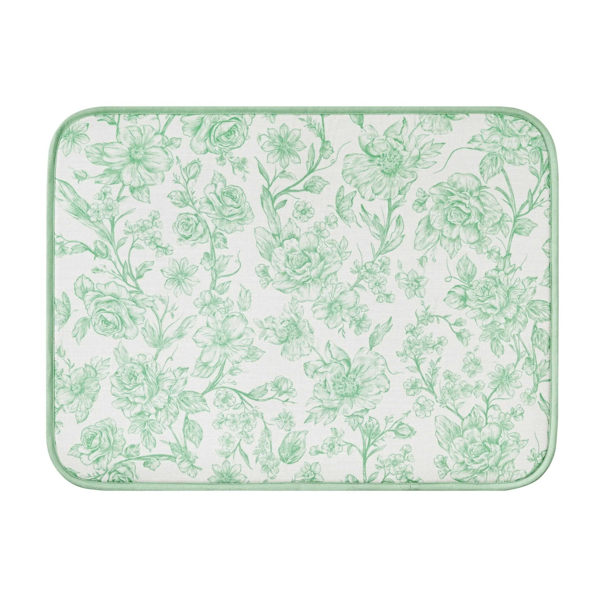 The Pioneer Woman Agatha 100% Polyester Dish Drying Mat, Green, 18" x 24" - Image 3