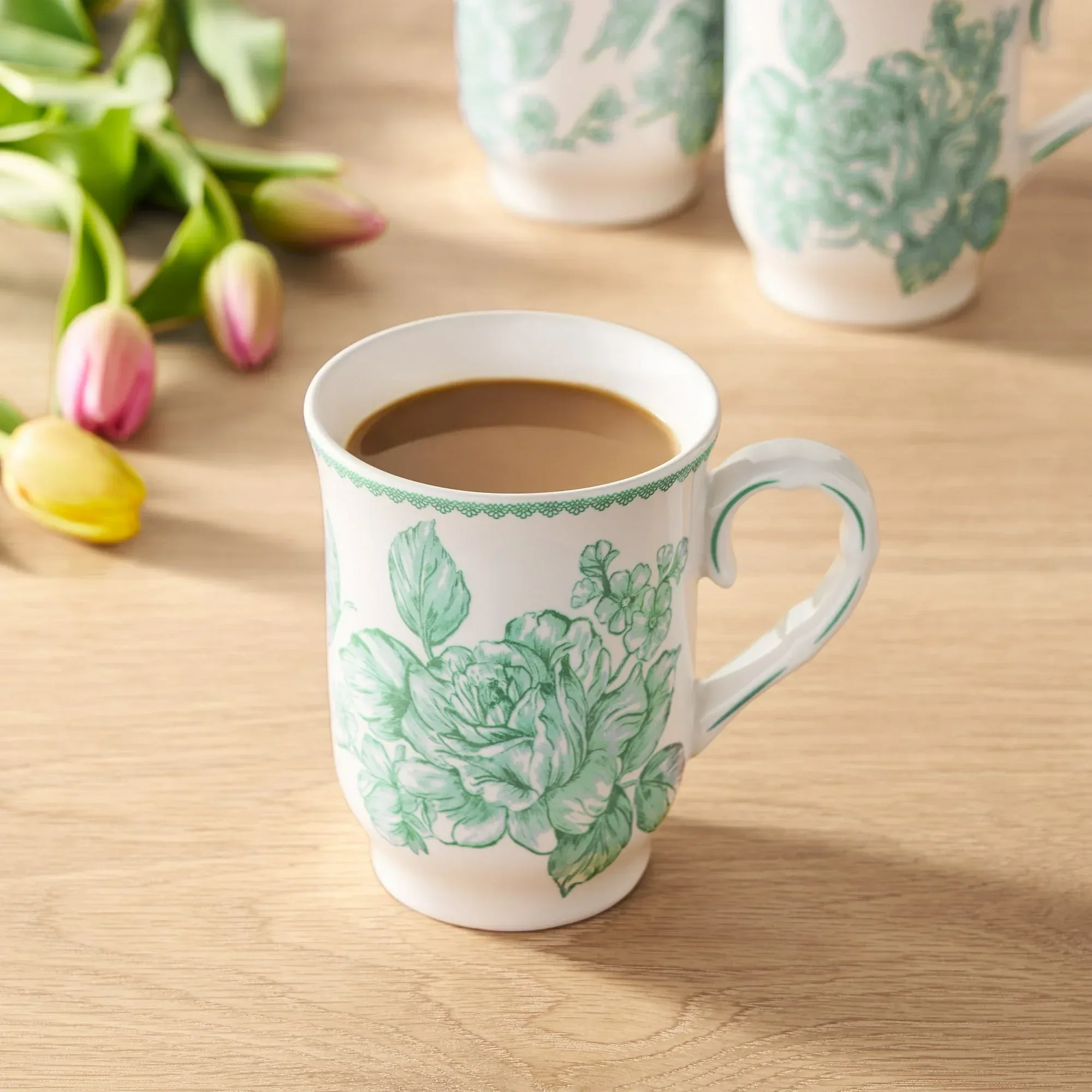 The Pioneer Woman Agatha 12 oz Blue Stoneware Mug - Image 8