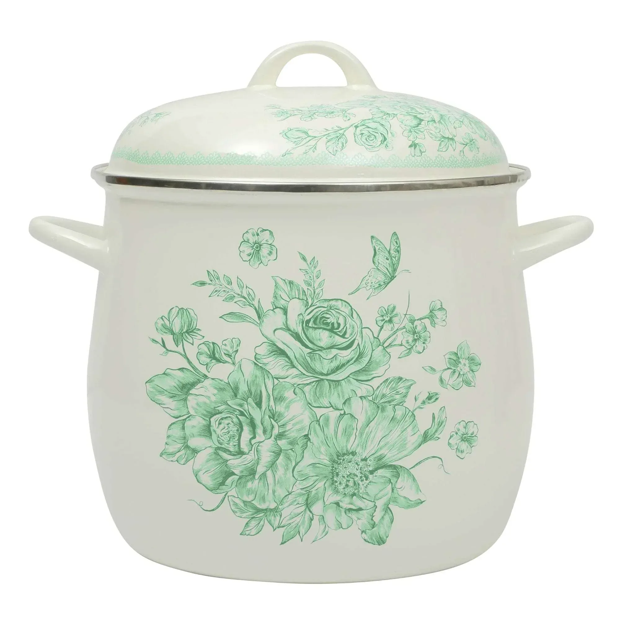 The Pioneer Woman Agatha 12-Quart Enamel on Steel Stock Pot - Image 12