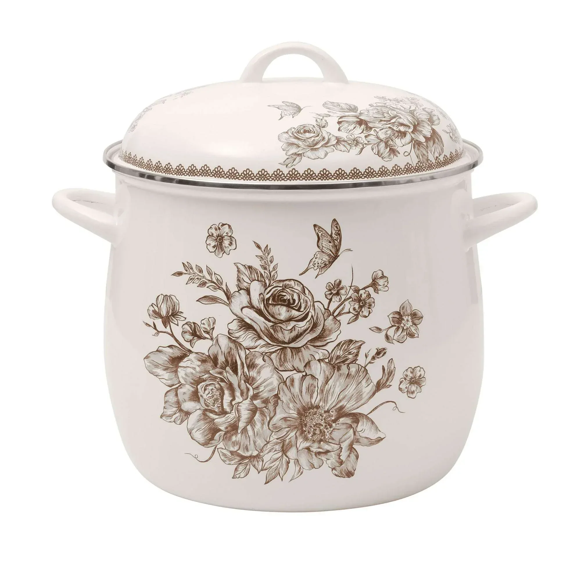 The Pioneer Woman Agatha 12-Quart Enamel on Steel Stock Pot - Image 13