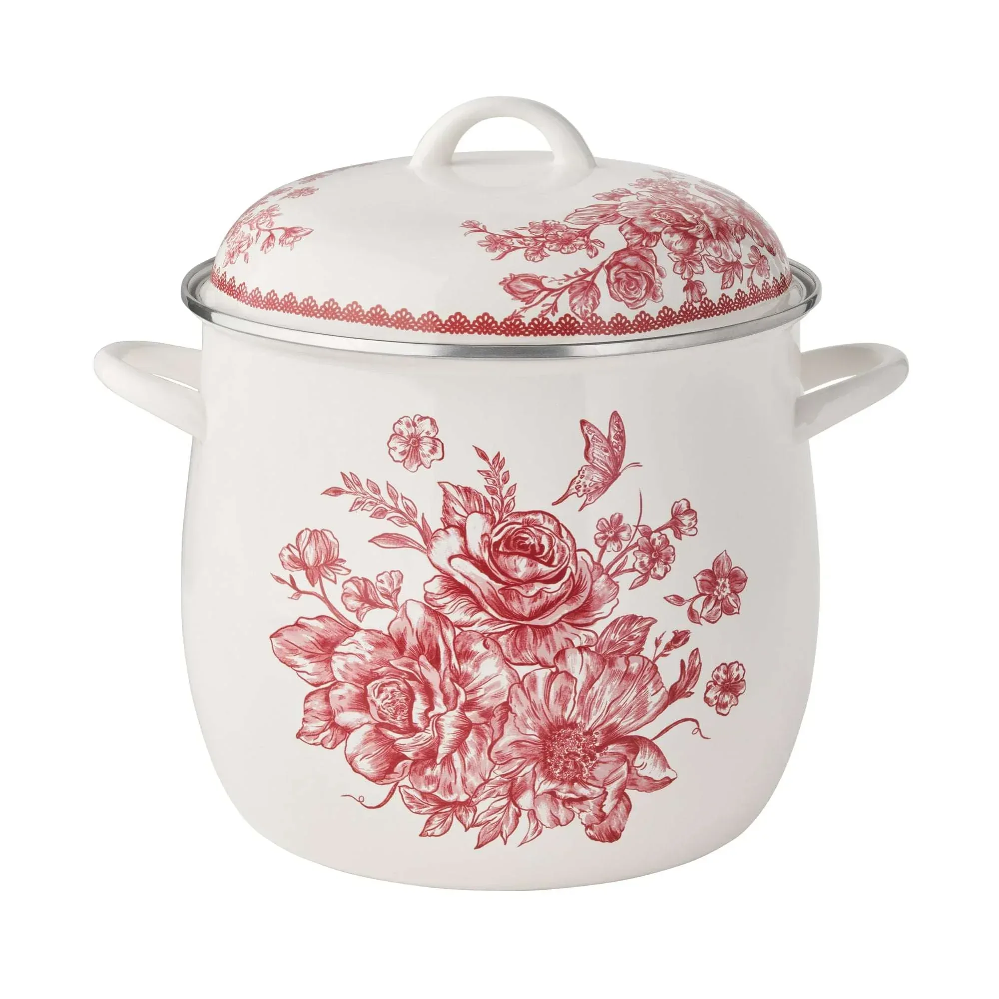 The Pioneer Woman Agatha 12-Quart Enamel on Steel Stock Pot - Image 14