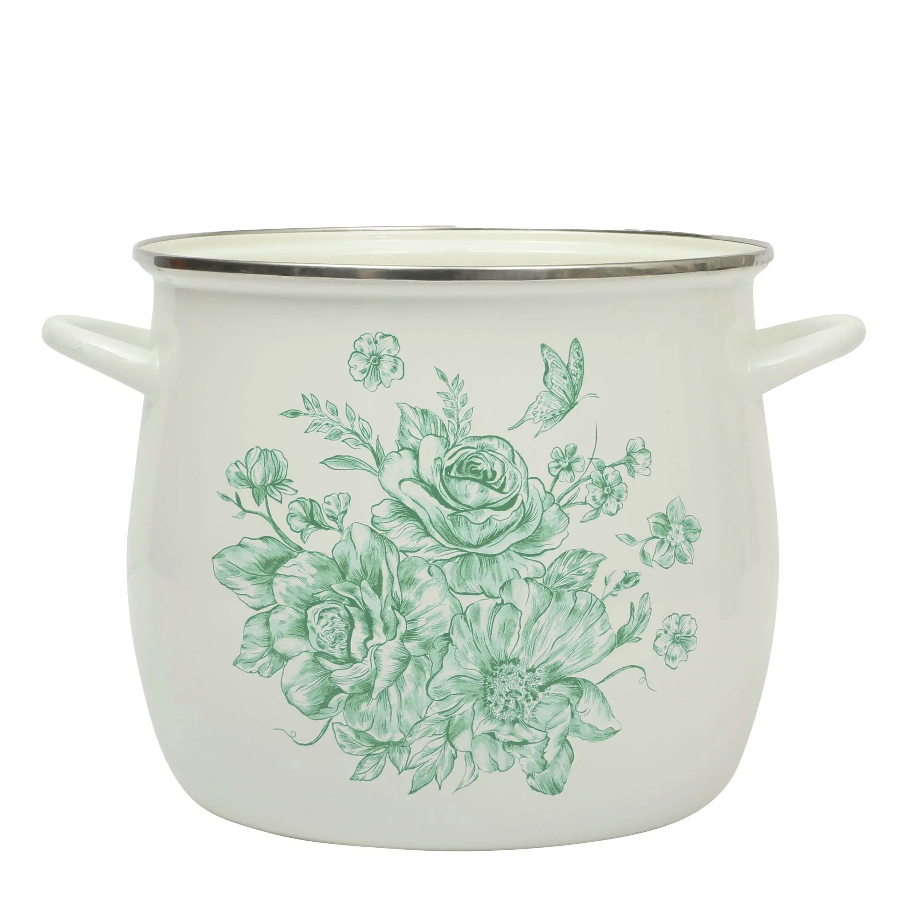 The Pioneer Woman Agatha 12-Quart Enamel on Steel Stock Pot - Image 6