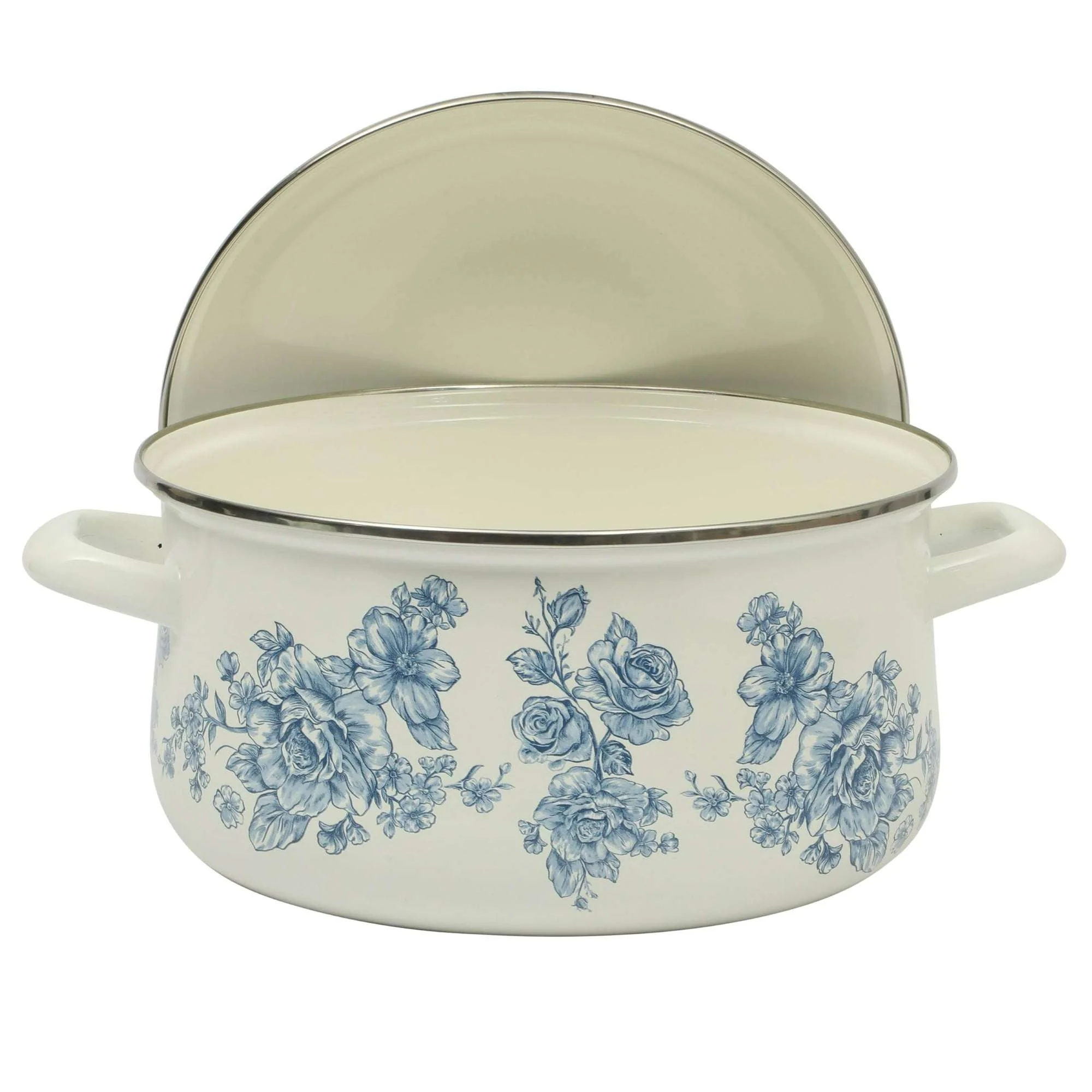 The Pioneer Woman Agatha Enamel-on-Steel 6-Quart Dutch Oven, Blue - Image 3