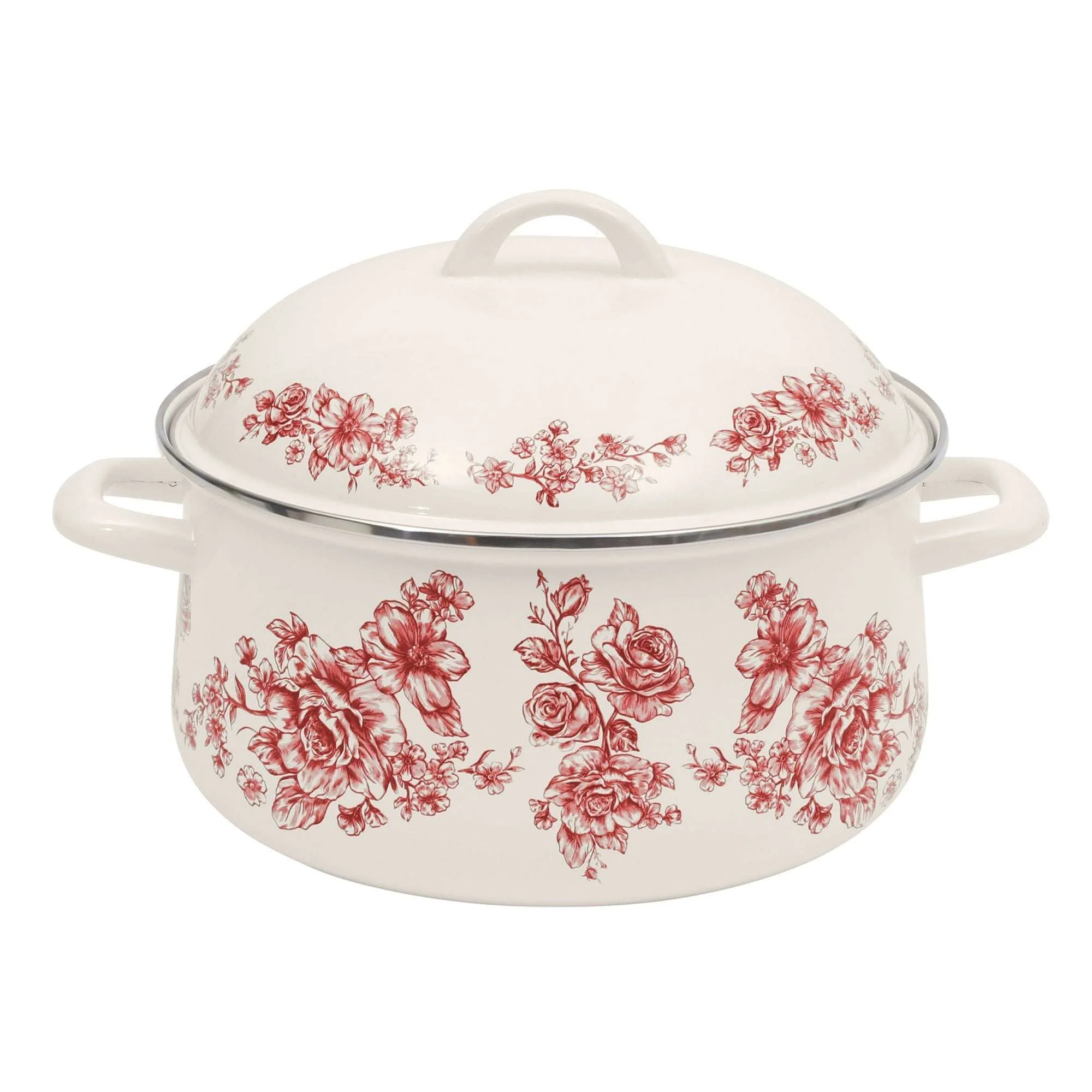 The Pioneer Woman Agatha Enamel-on-Steel 6-Quart Dutch Oven, Blue - Image 6