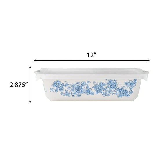 The Pioneer Woman Agatha Small Rectangular Baker with Lid, 7" x 11" - Image 7