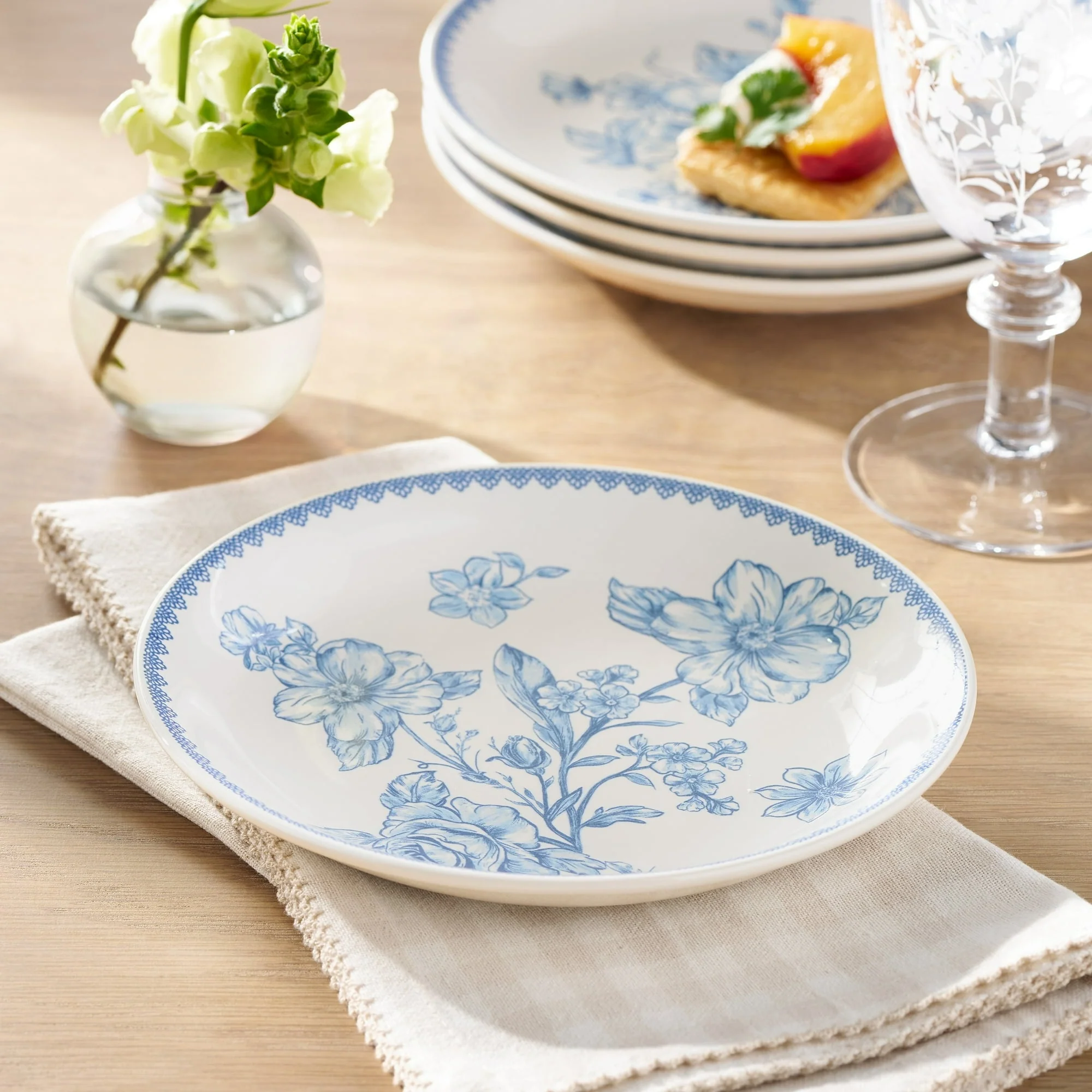 The Pioneer Woman Agatha Stoneware Appetizer Plate, Blue, Set of 6 - Image 4