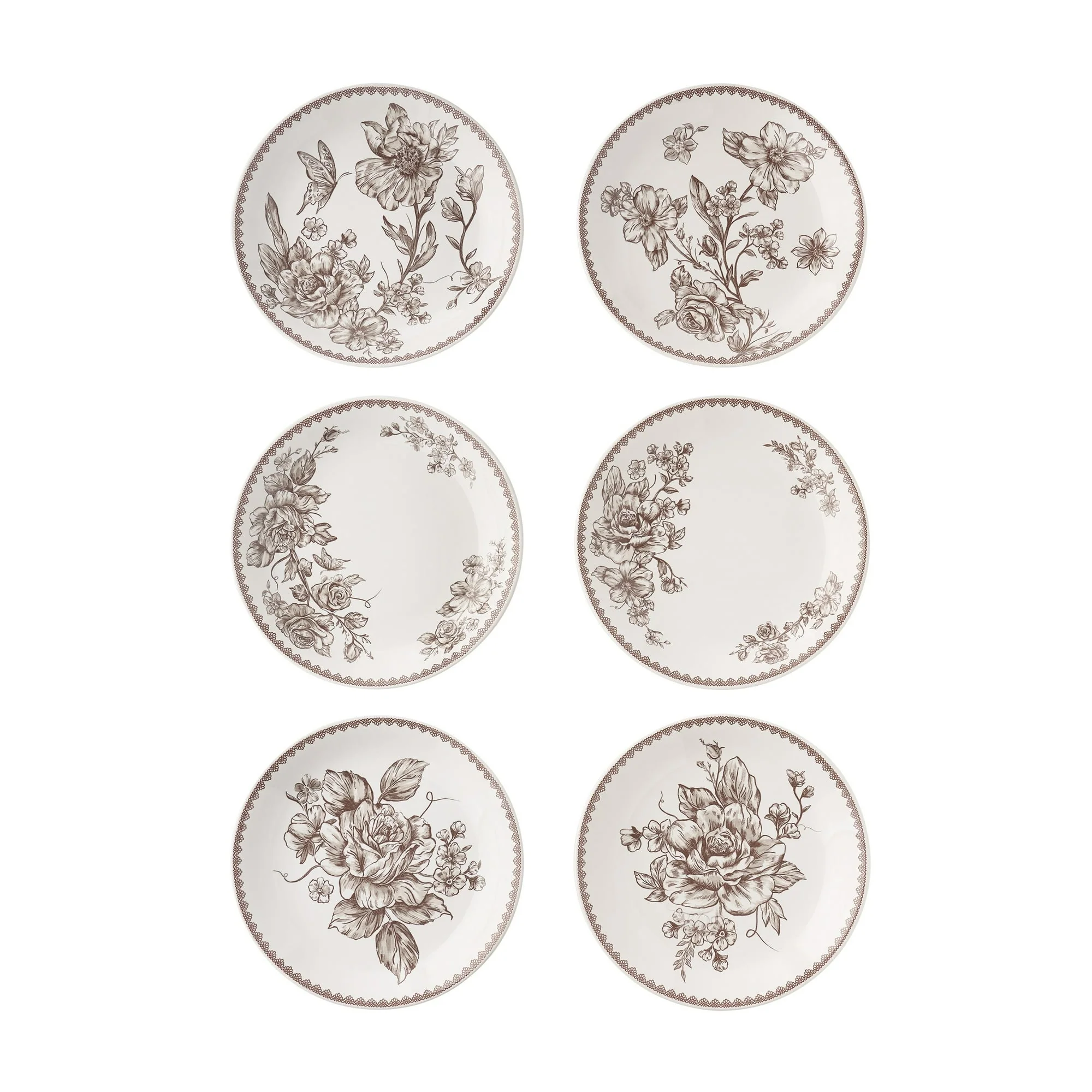 The Pioneer Woman Agatha Stoneware Appetizer Plate, Blue, Set of 6 - Image 6