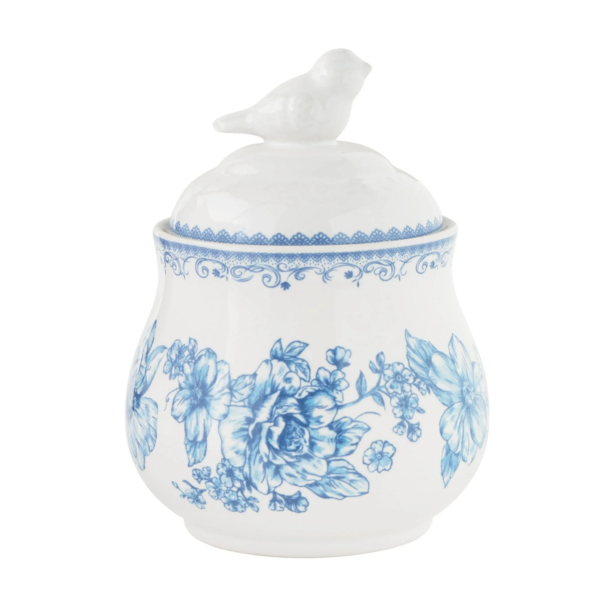 The Pioneer Woman Agatha Stoneware Sugar Bowl with Lid, Green - Image 6