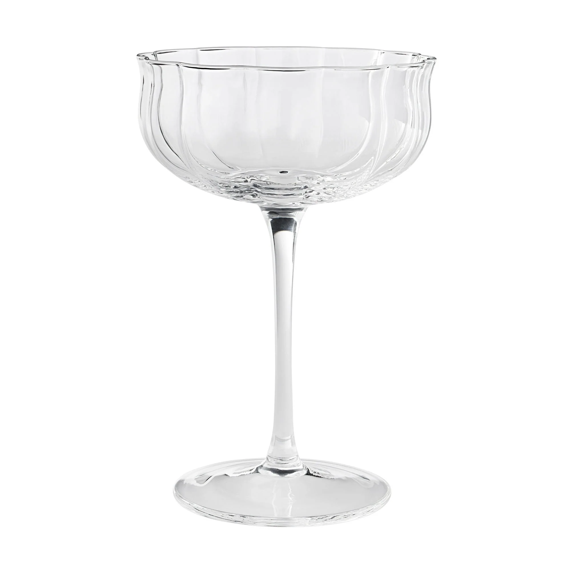 The Pioneer Woman Colette 8-Ounce Scalloped Cocktail Glasses, Clear, Set of 4 - Image 3