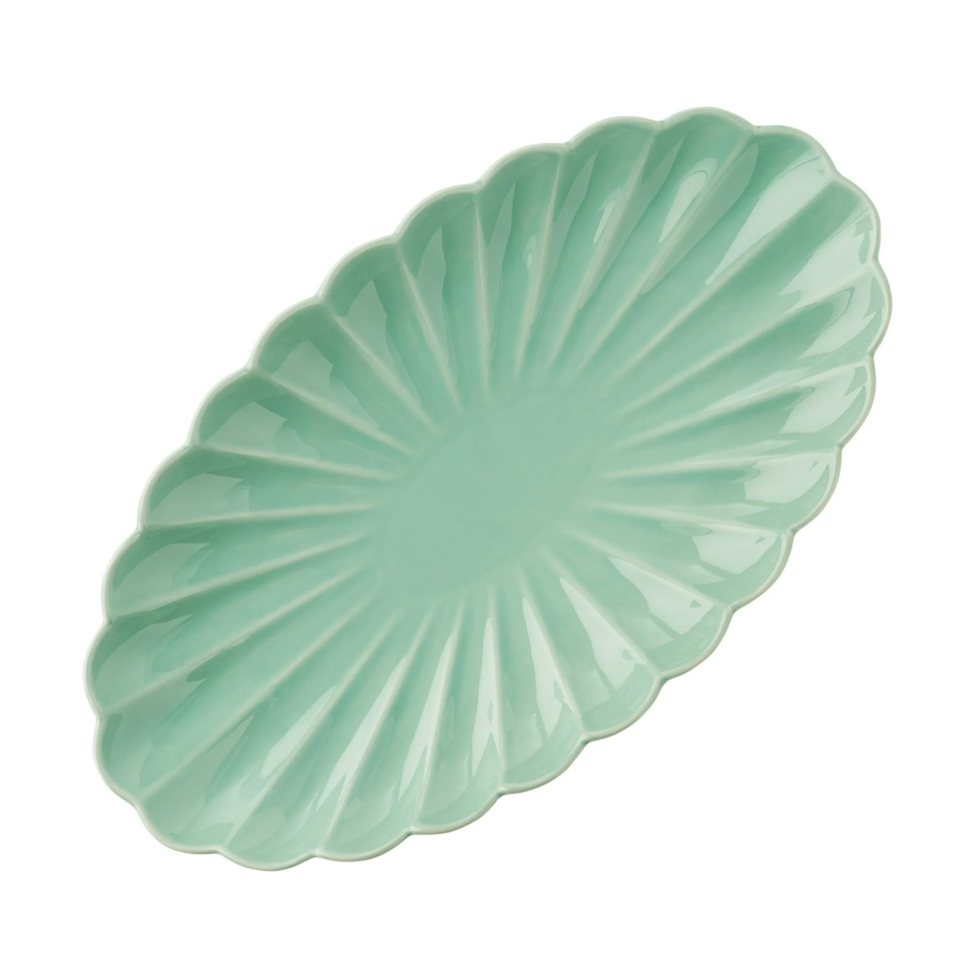 The Pioneer Woman Colette Stoneware 14-inch Serving Tray, green